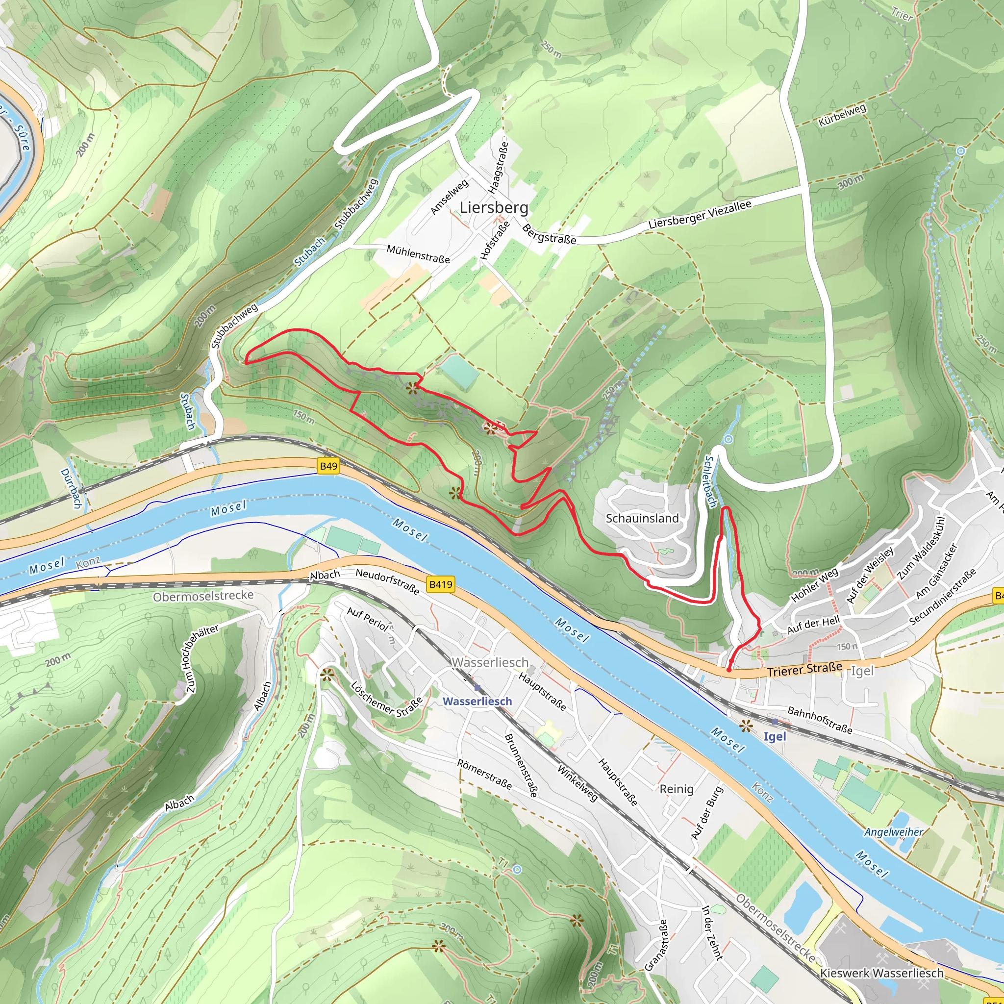 Grutenhäuschen and Richardshöhe Loop mobile static map