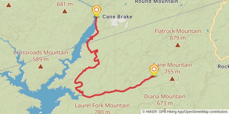 Southeastern Serpentine Trail stage 3 Map
