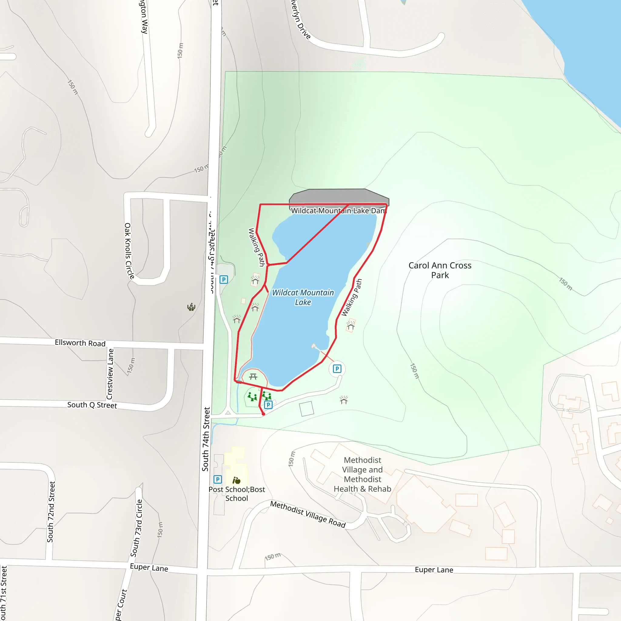Wildcat Mountain Lake Loop mobile static map