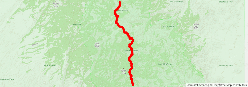 Southwestern Horseshoe Trail stage 138 Map