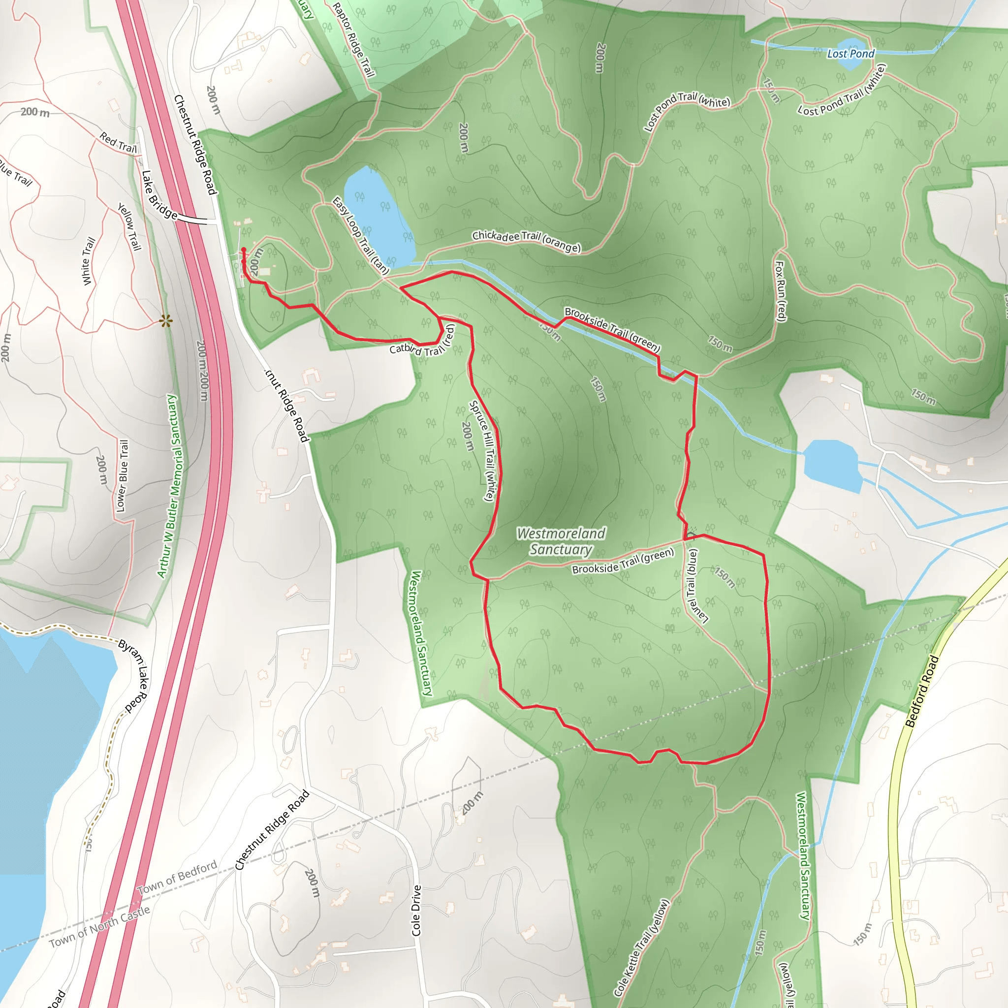 Westmoreland Sanctuary from Chestnut Ridge Road mobile static map