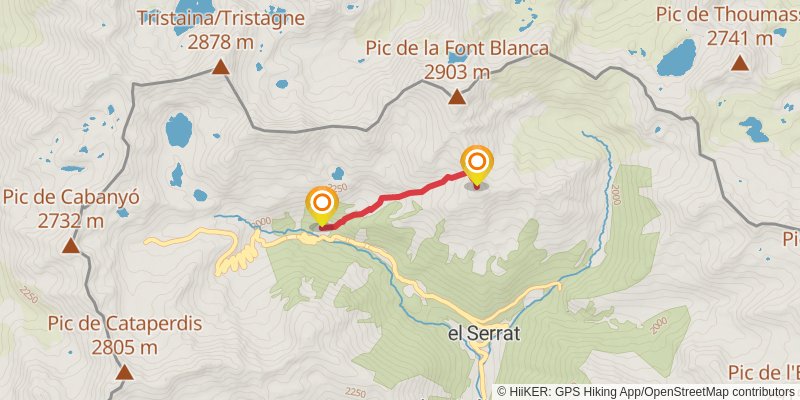 Haute Randonnée Pyrénéenne spur 3 Map