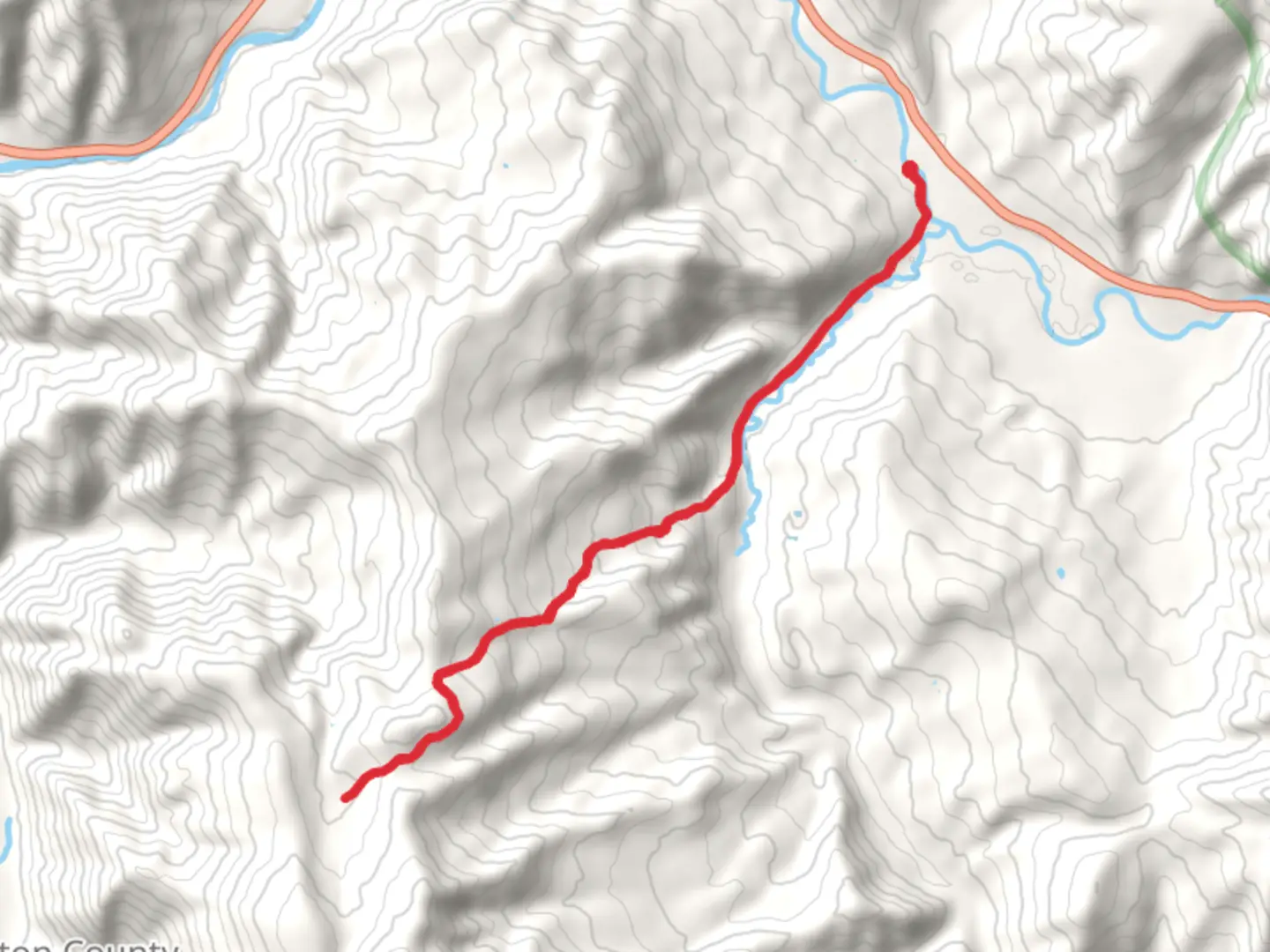 An image depicting the trail Palmer Creek and Lower Willow Creek Trail and its surrounding area.