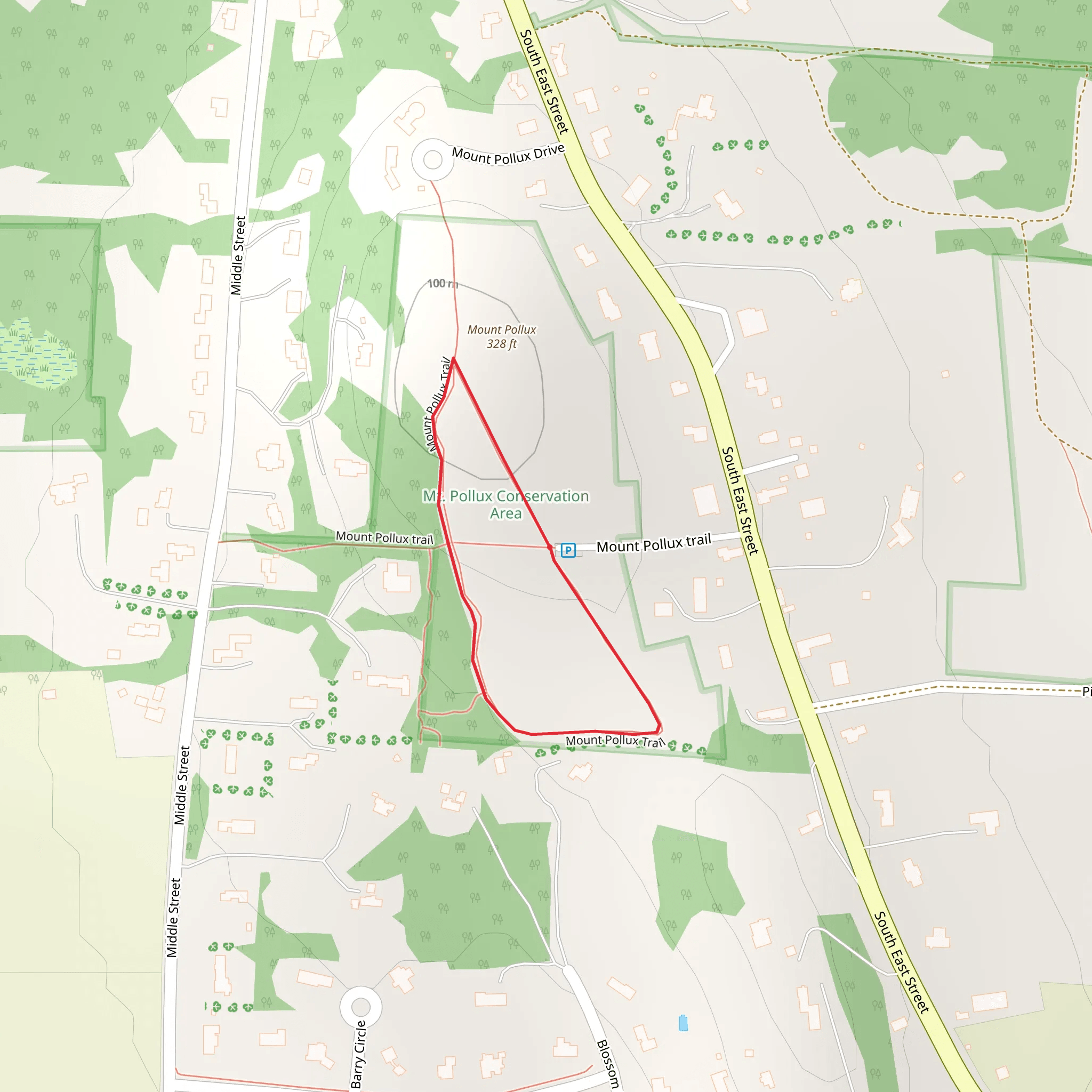 Mount Pollux Loop mobile static map