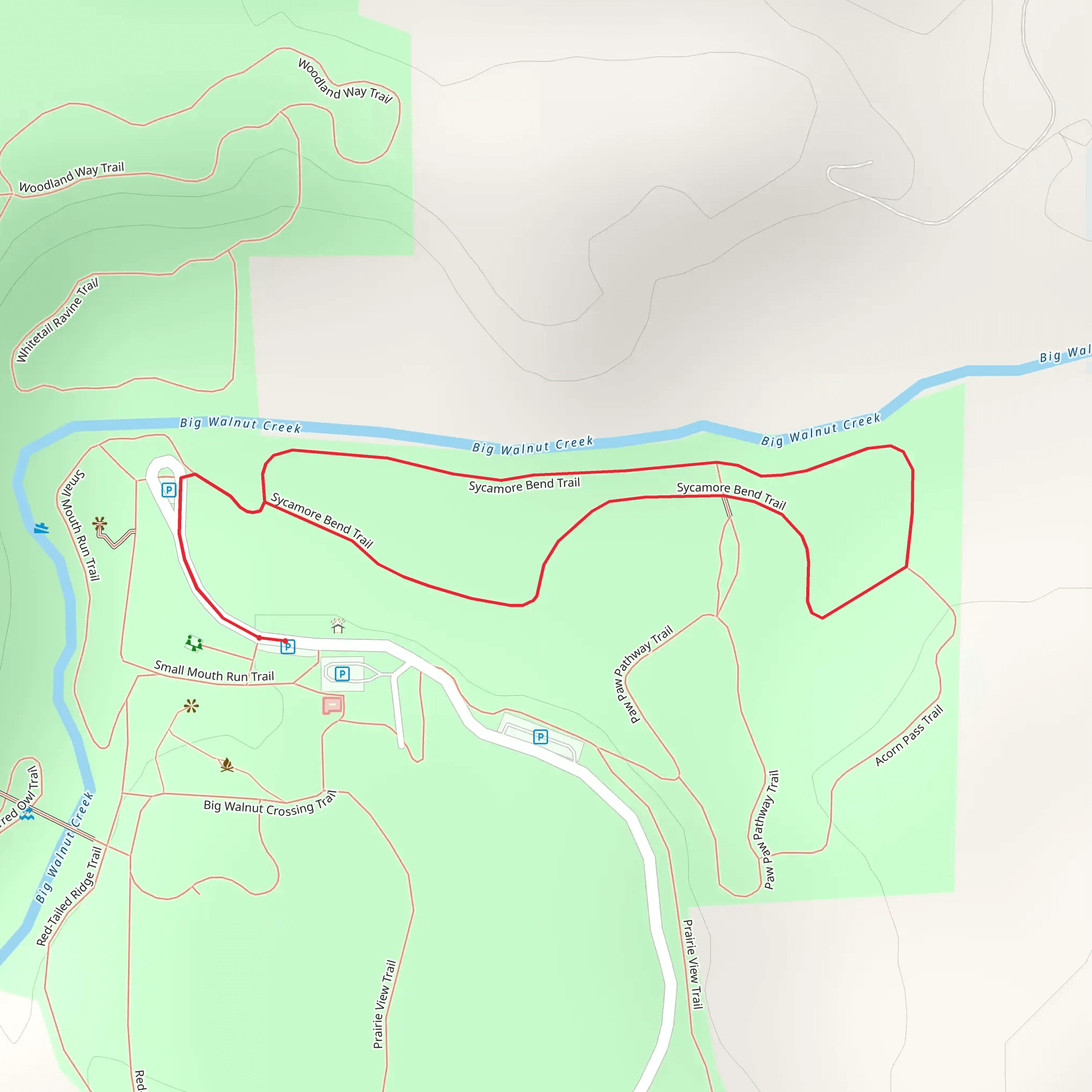McCloud Nature Park and Sycamore Bend Trail mobile static map