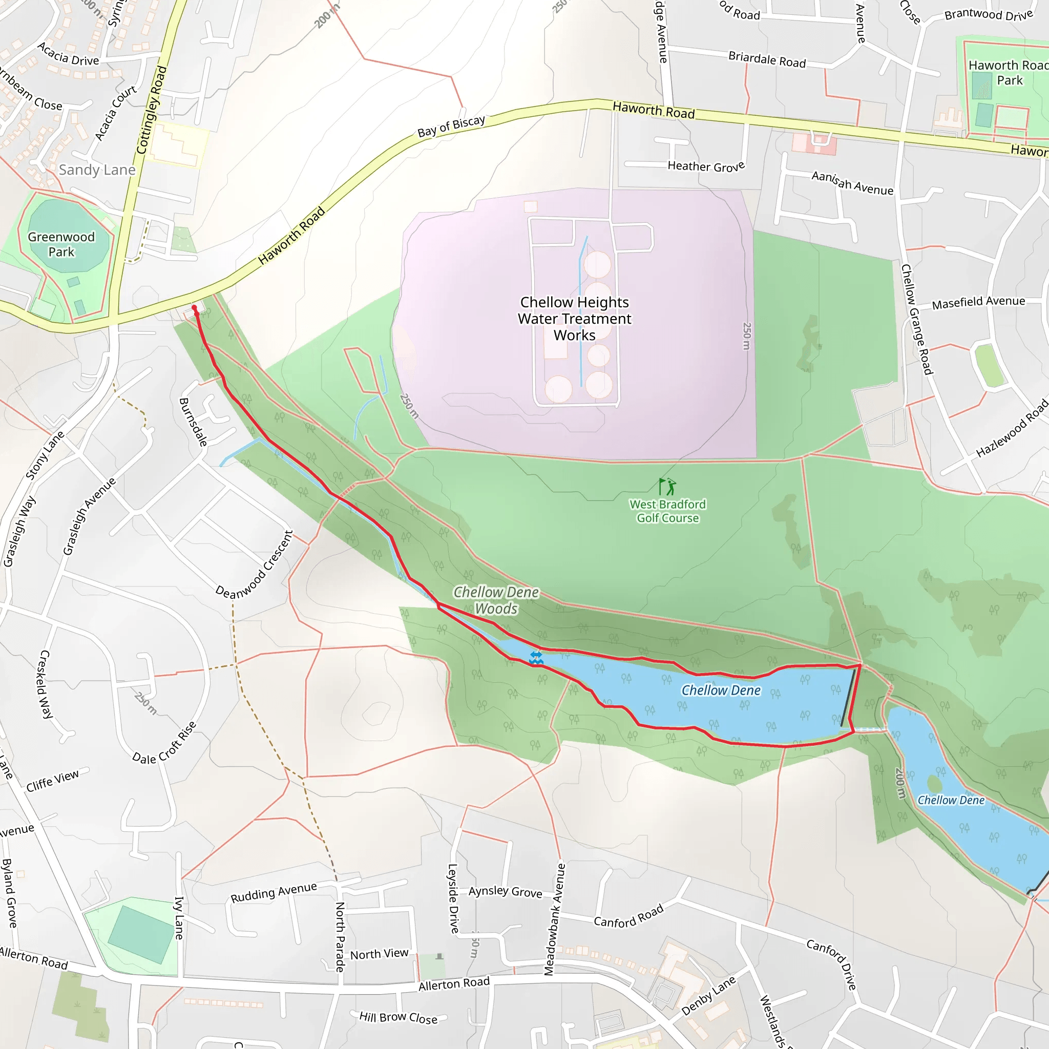 Chellow Dene Reservoir mobile static map