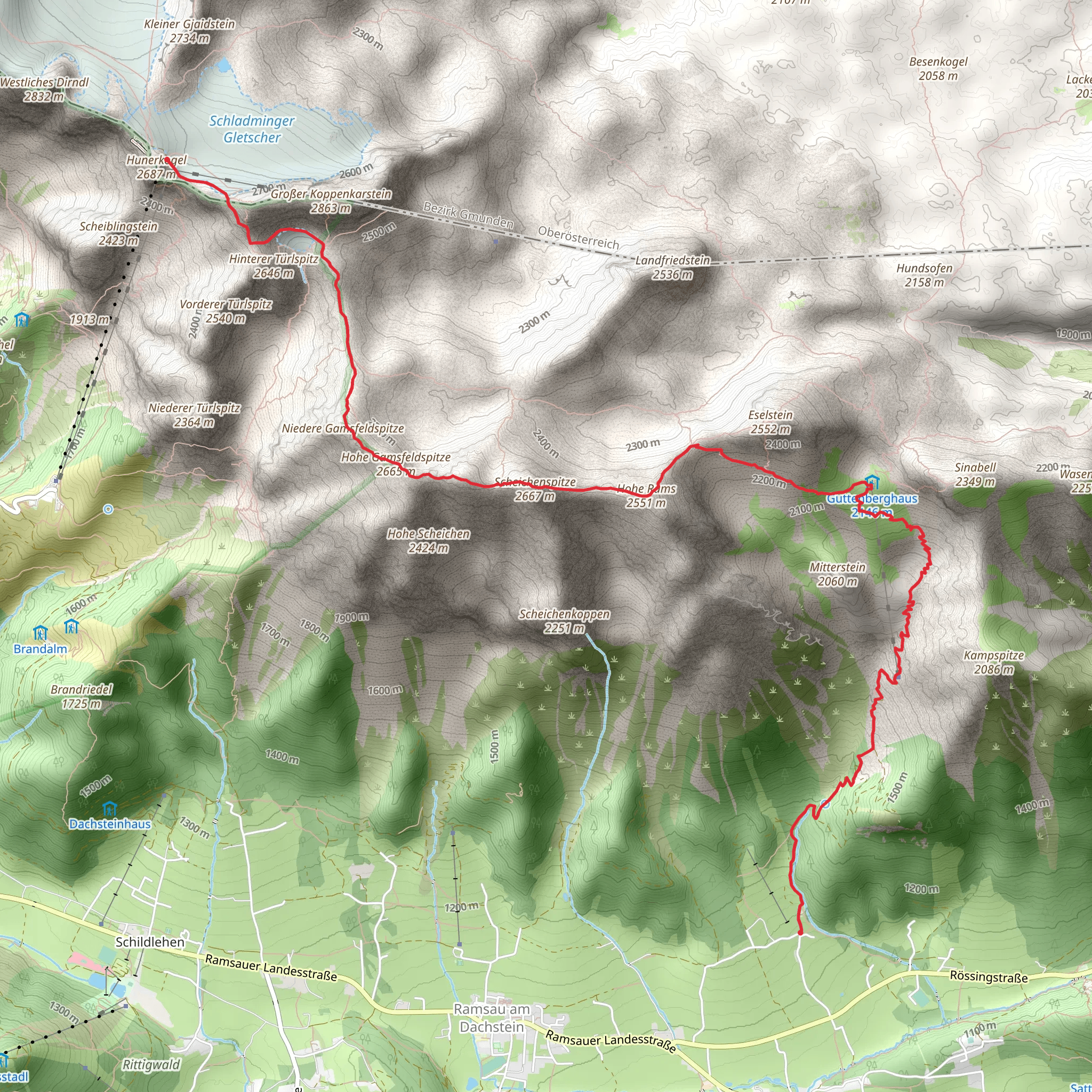 Ramsauer Klettersteig mobile static map