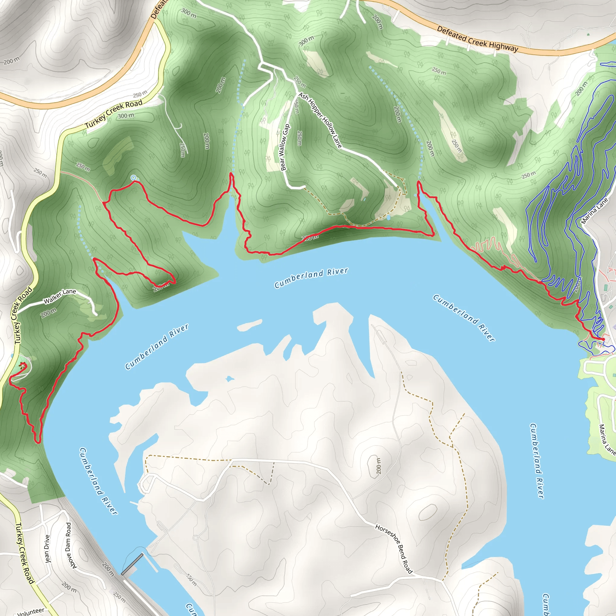 Tater Knob via Bearwaller Gap Trail mobile static map