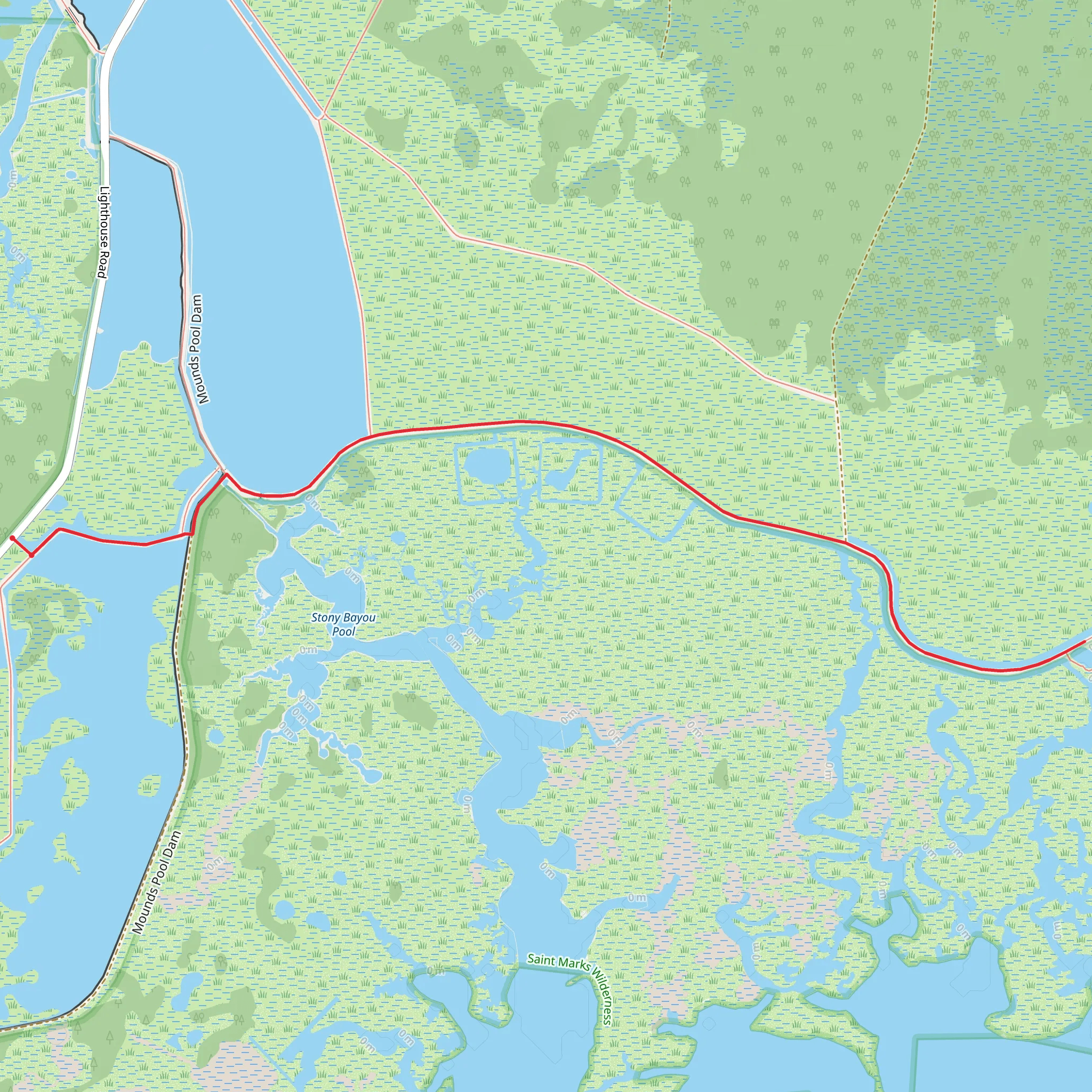 Stony Bayou Pool Trail mobile static map