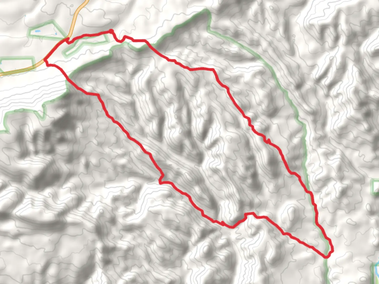 An image depicting the trail Red Hill Trail and its surrounding area.