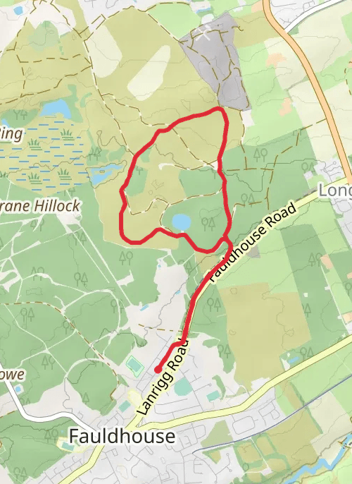 West Lothian Walking mobile static map