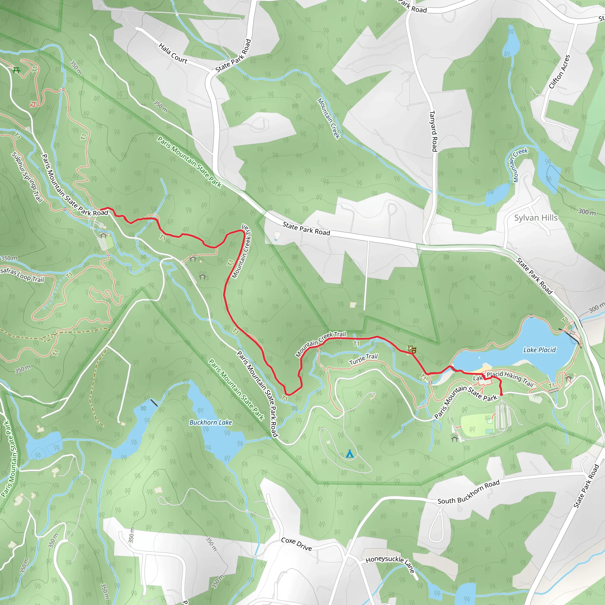 Lake Placid and Mountain Creek Trail mobile static map