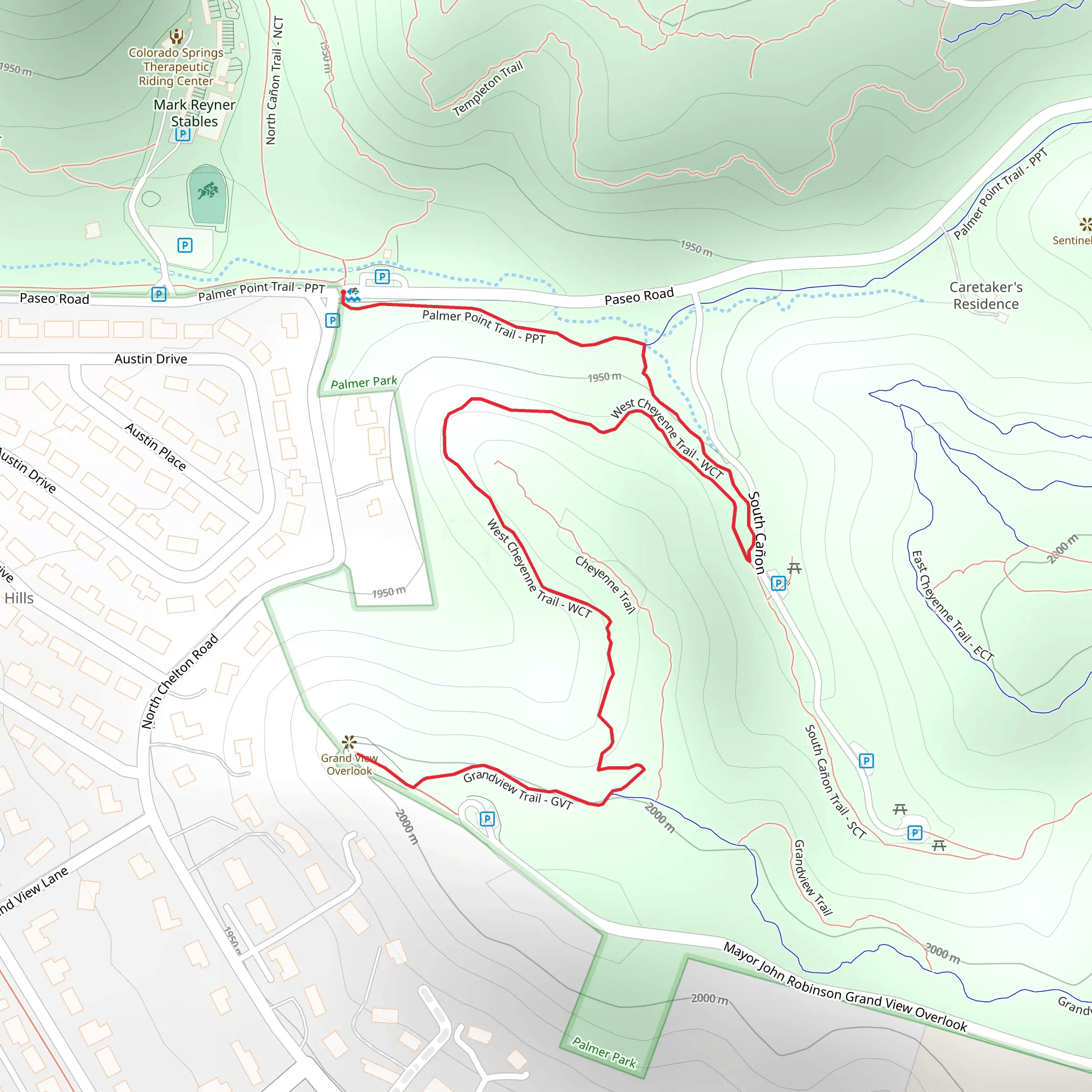 Palmer Point and Grand View Trail mobile static map