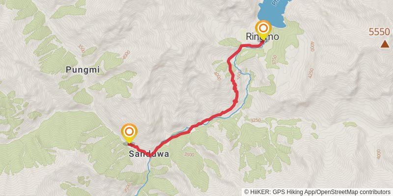 Great Himalayan Trail stage 72 Map