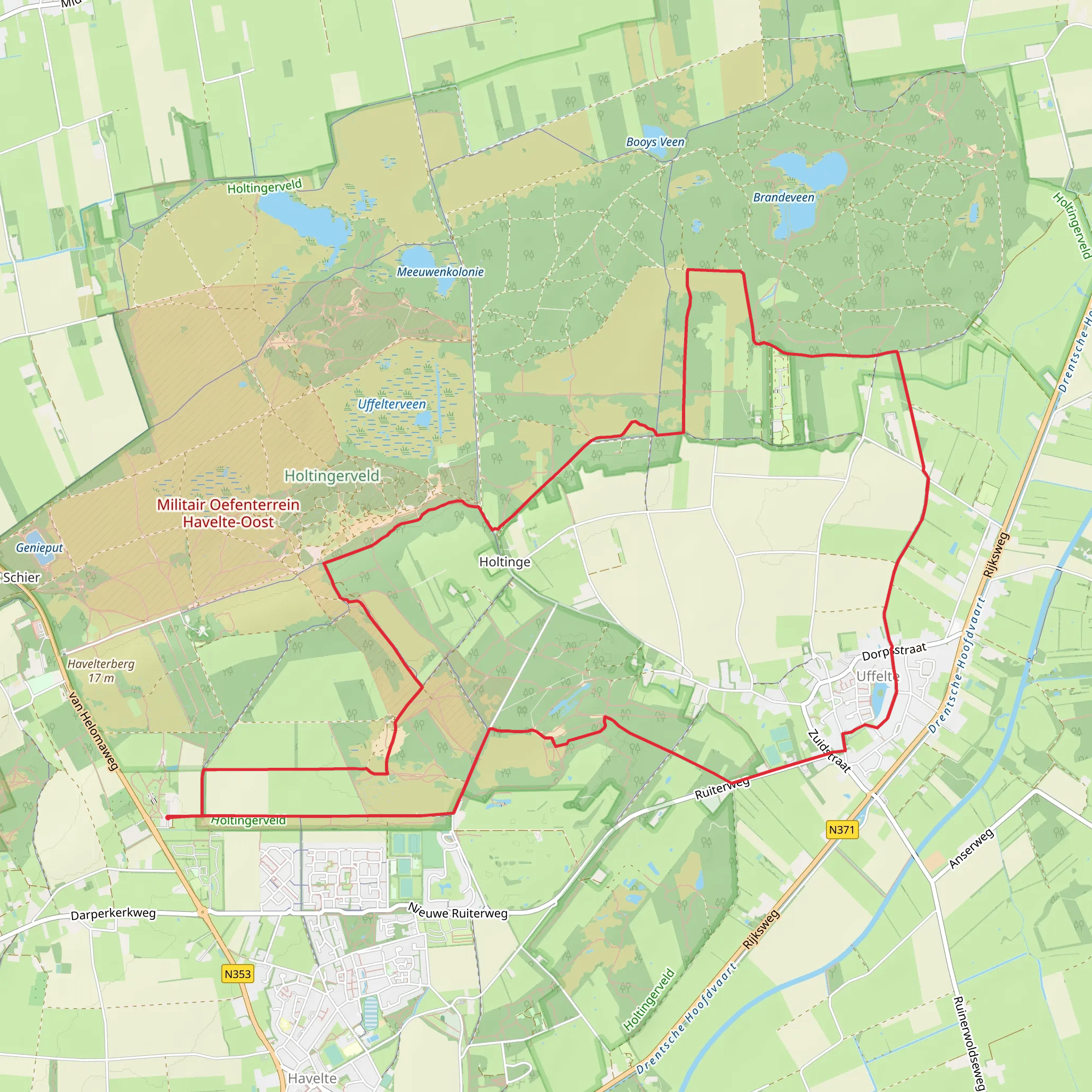 Smeenholten, Vakantiepark De Nlauwe Haan and Bosen Ven Loop mobile static map