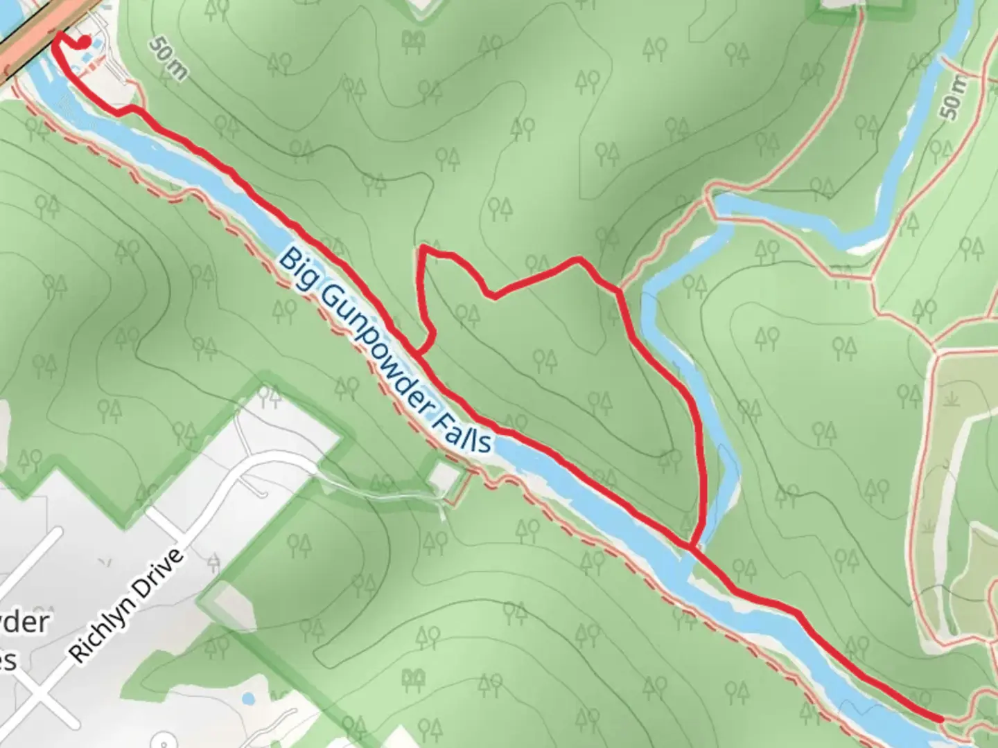 An image depicting the trail Lost Pond and Sawmill Trail and its surrounding area.
