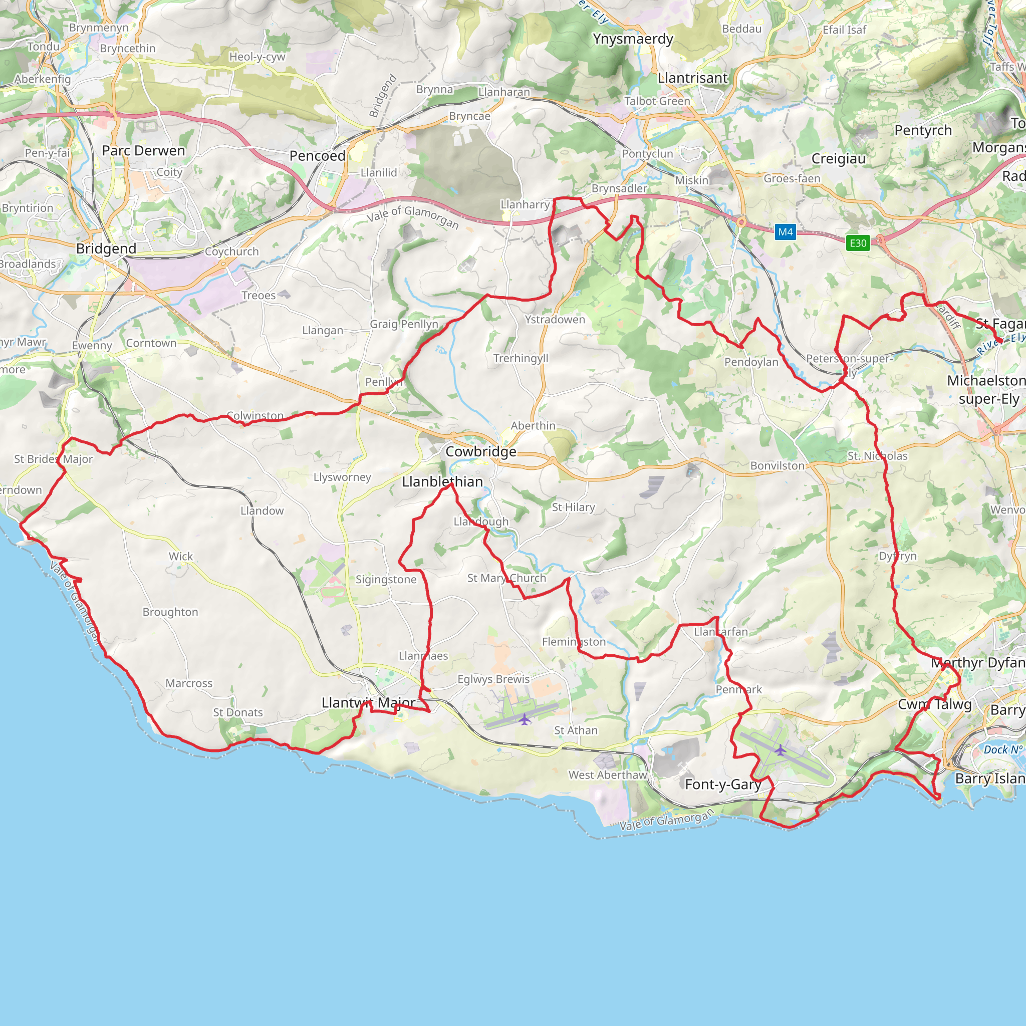 Valeways Millennium Heritage Trail mobile static map