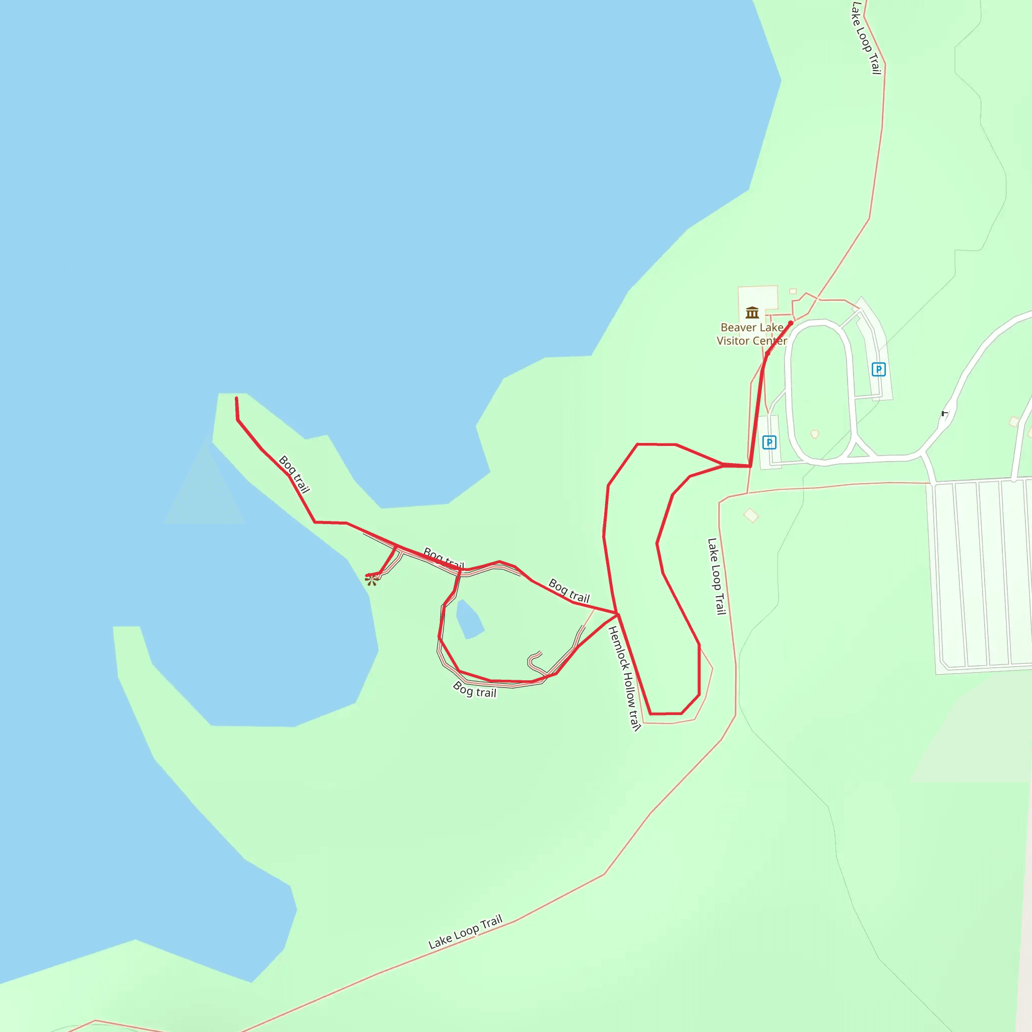 Bog - Hemlock Hollow Loop Trail mobile static map