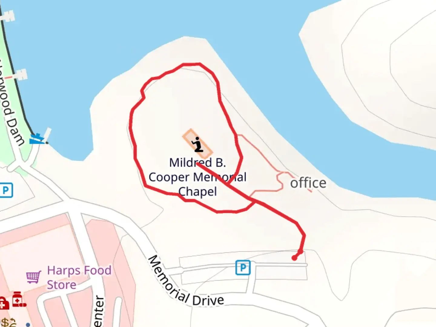 An image depicting the trail Lake Norwood South Shore Loop and its surrounding area.