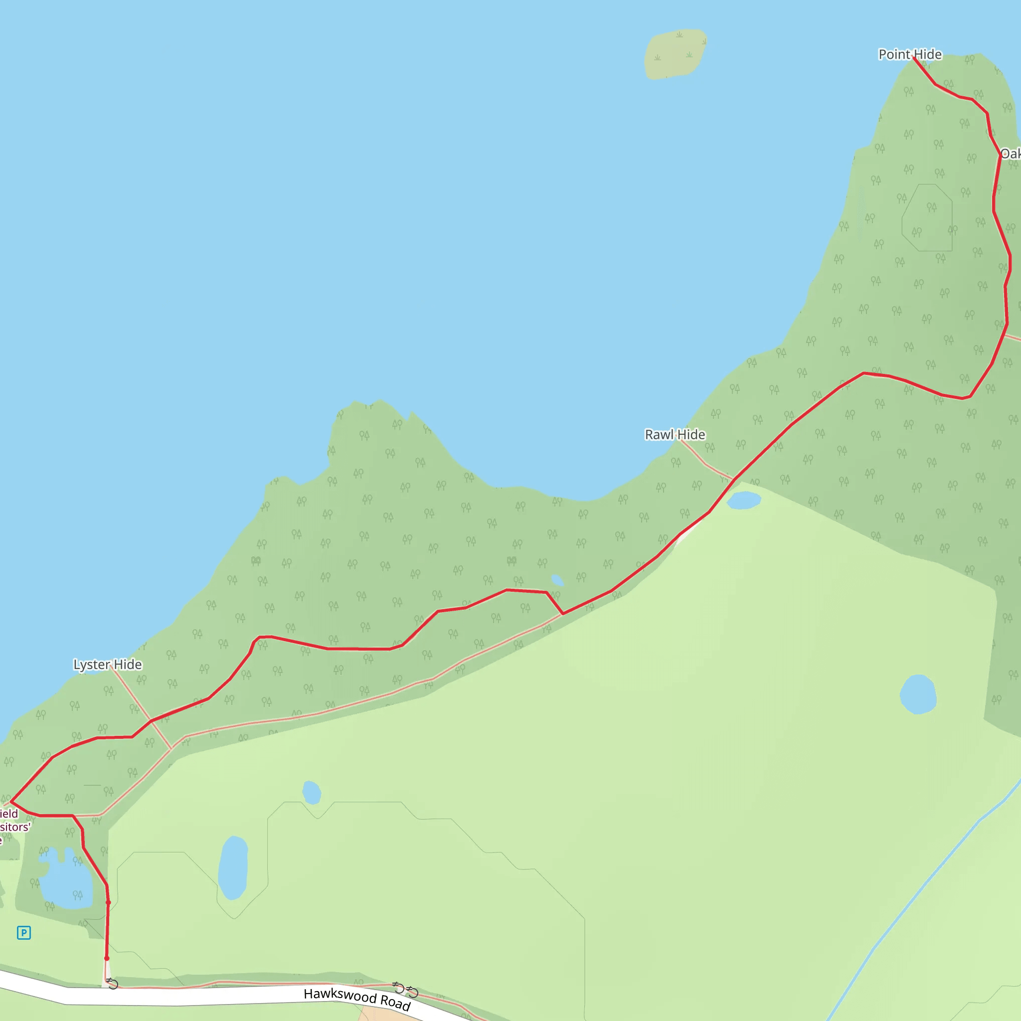 Peninsula Wood Walk - Hanningfield Reservoir mobile static map