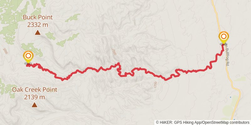 Sheets Gulch Trail stage 2 Map