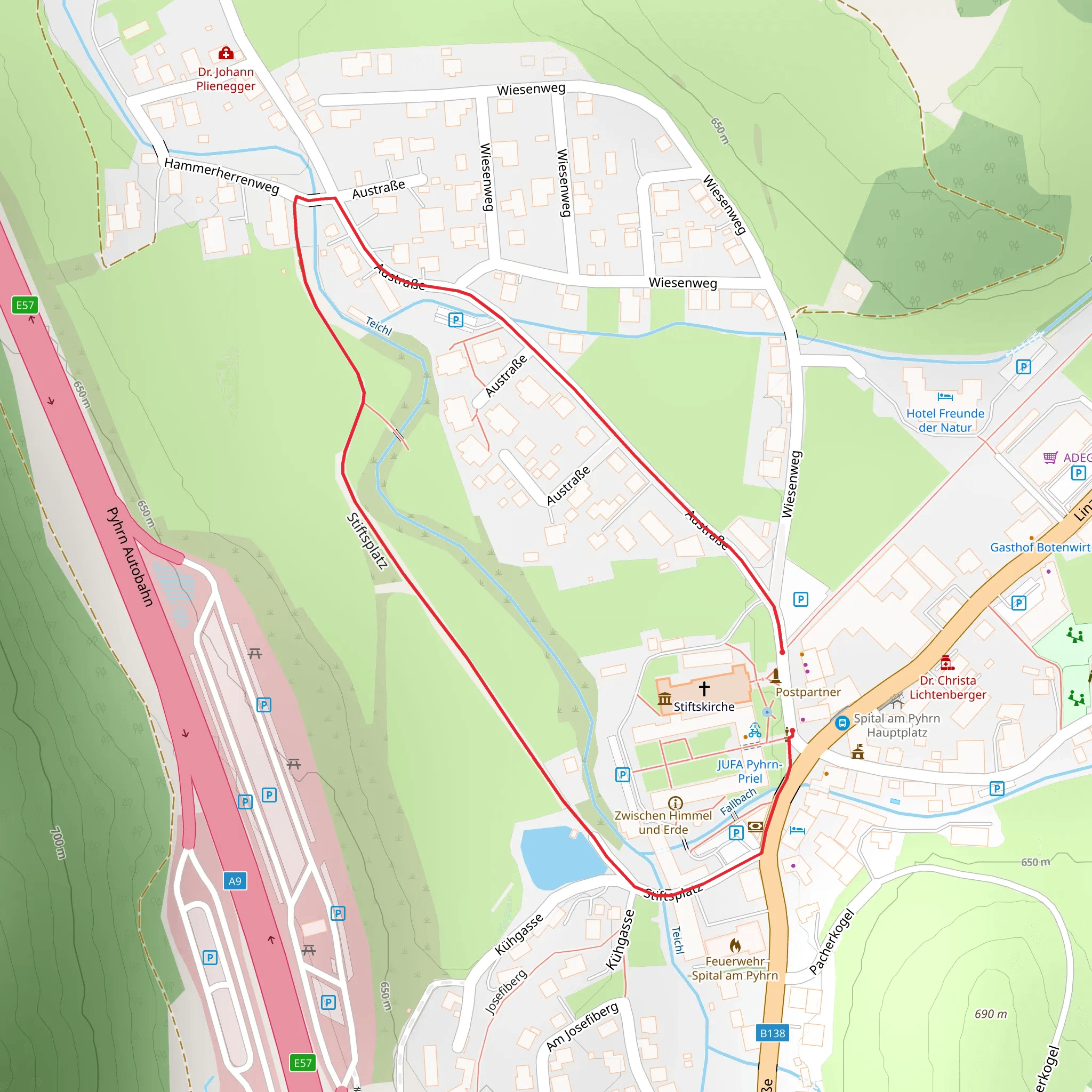 Processional Path in Spital am Pyhrn mobile static map