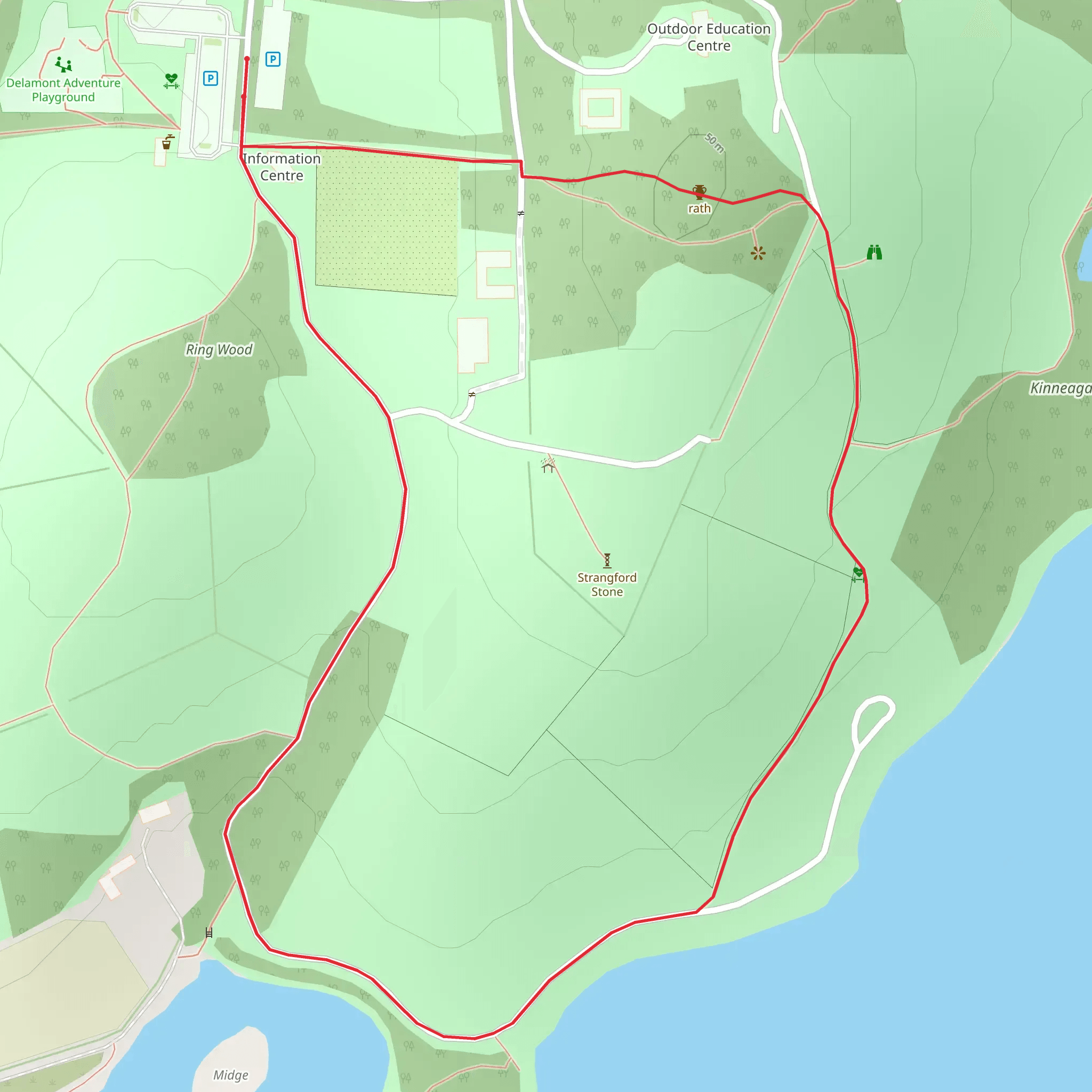Ulster Scots Walk - Delamont mobile static map