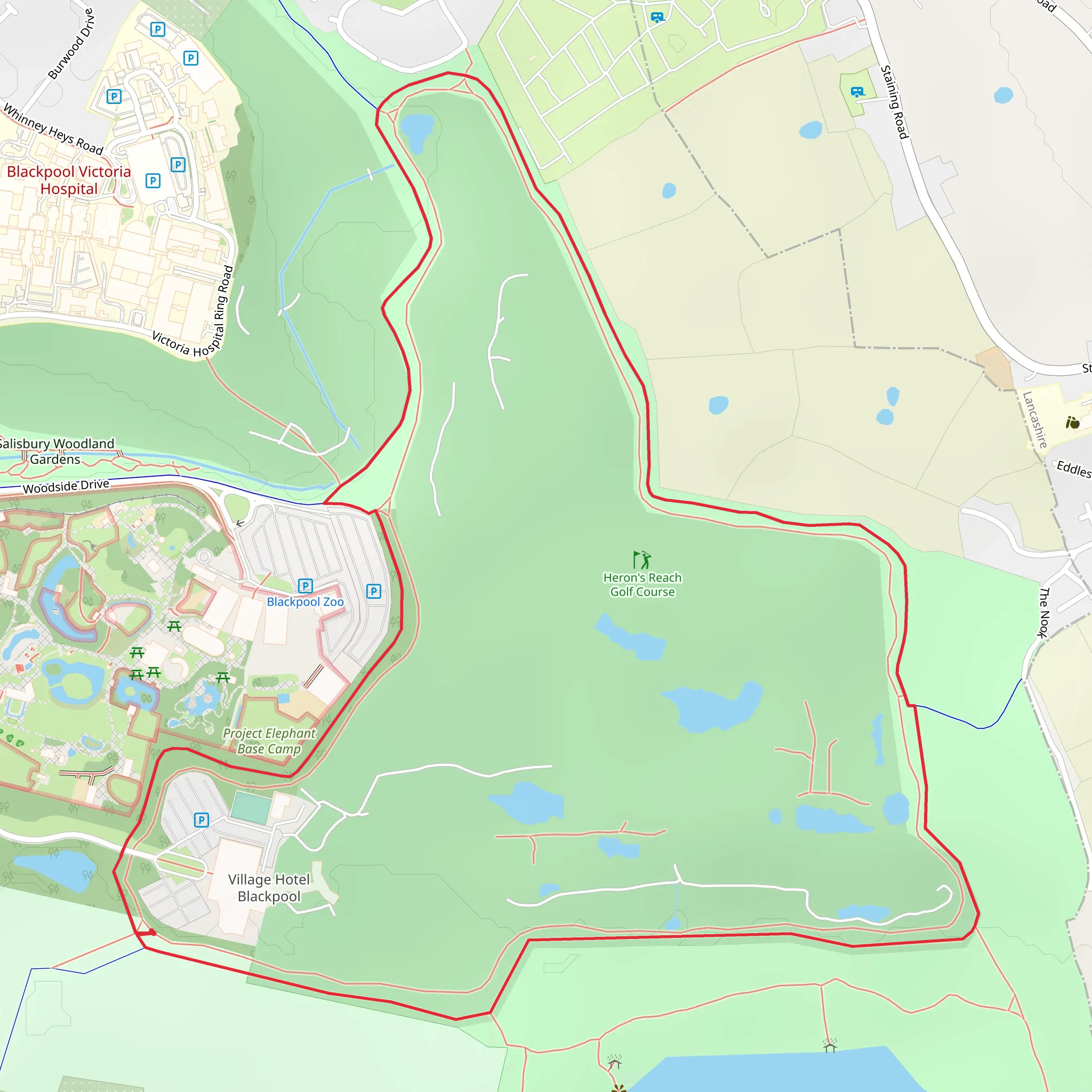 Lawson Road Recreation Ground and Heron's Reach Loop mobile static map