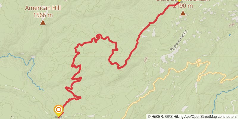 Western States Endurance Run Trail alt 2 Map