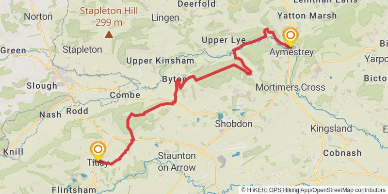 Mortimer Trail stage 2 Map