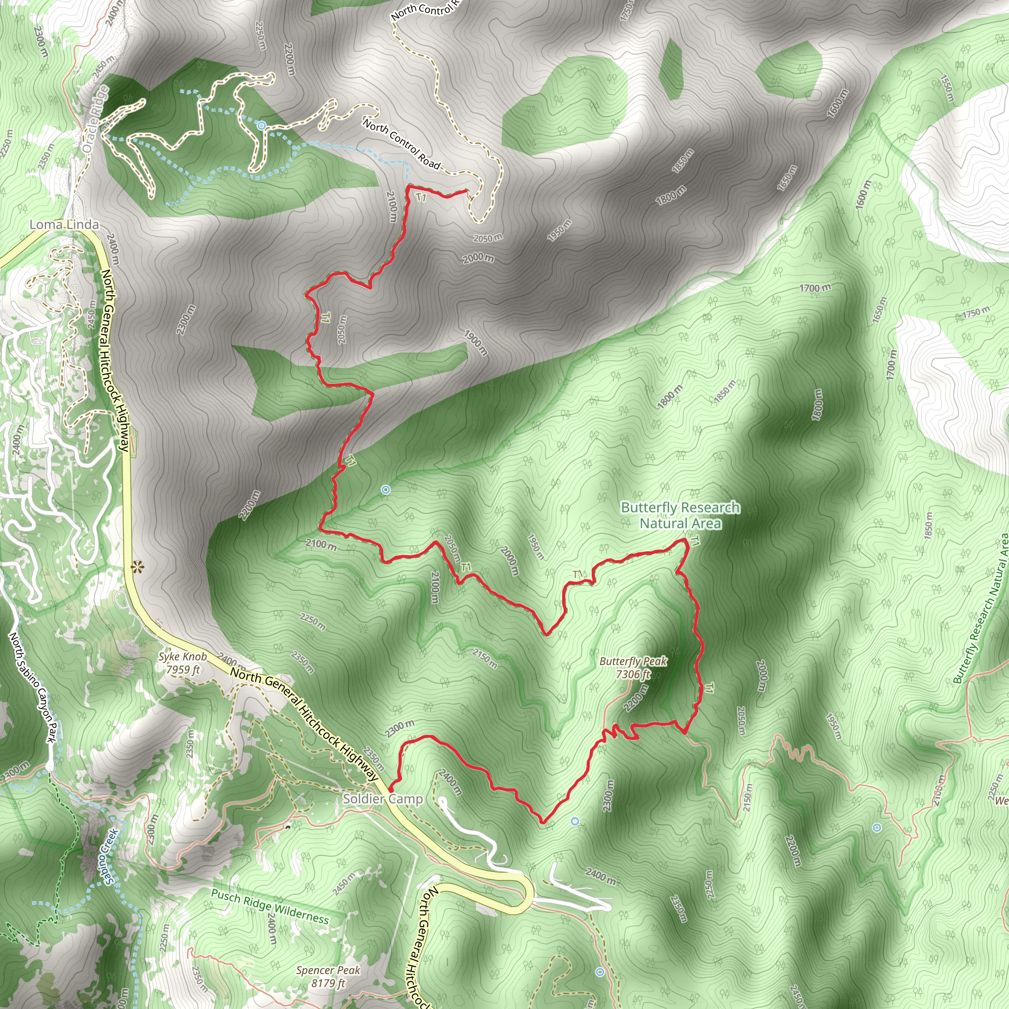 Crystal Springs Trail mobile static map