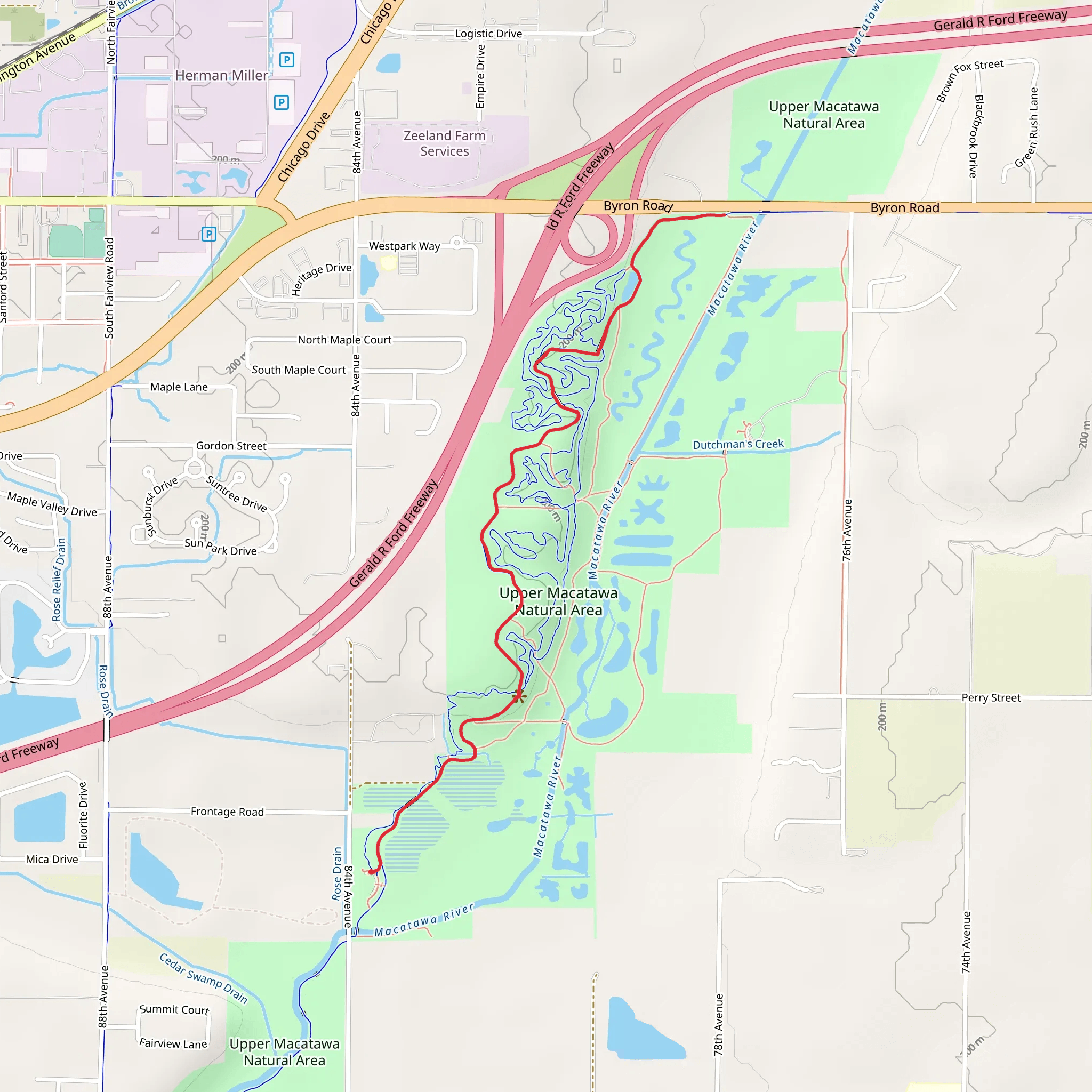 Upper Macatawa Natural Area Walk mobile static map