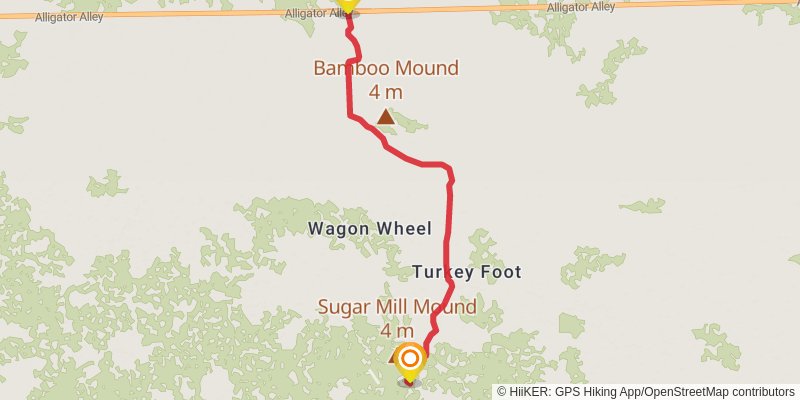 Florida National Scenic Trail - Big Cypress South stage 2 Map