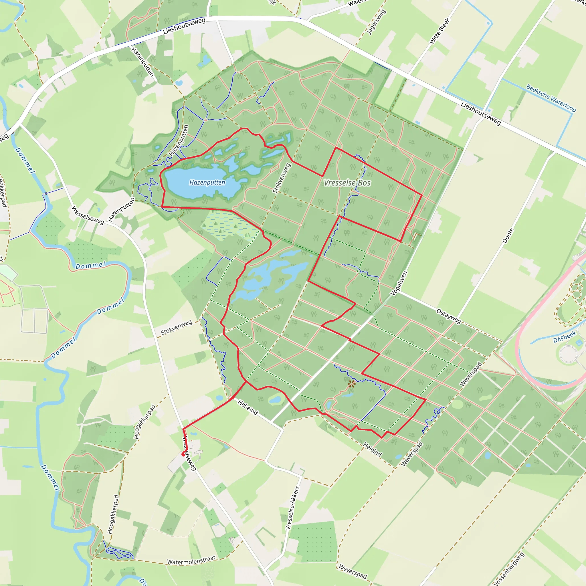 Hazenputten and Vresselse Bos Loop mobile static map