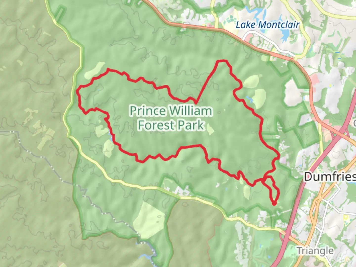 An image depicting the trail North Valley and South Valley Loop Trail and its surrounding area.