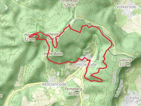 Pferdeloch, Hohestein and Hörne Loop via Rhenanuspfad
