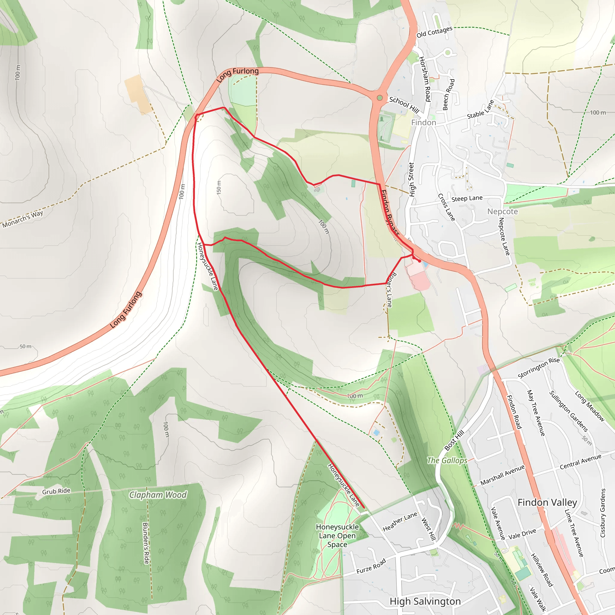 Findon Loop mobile static map