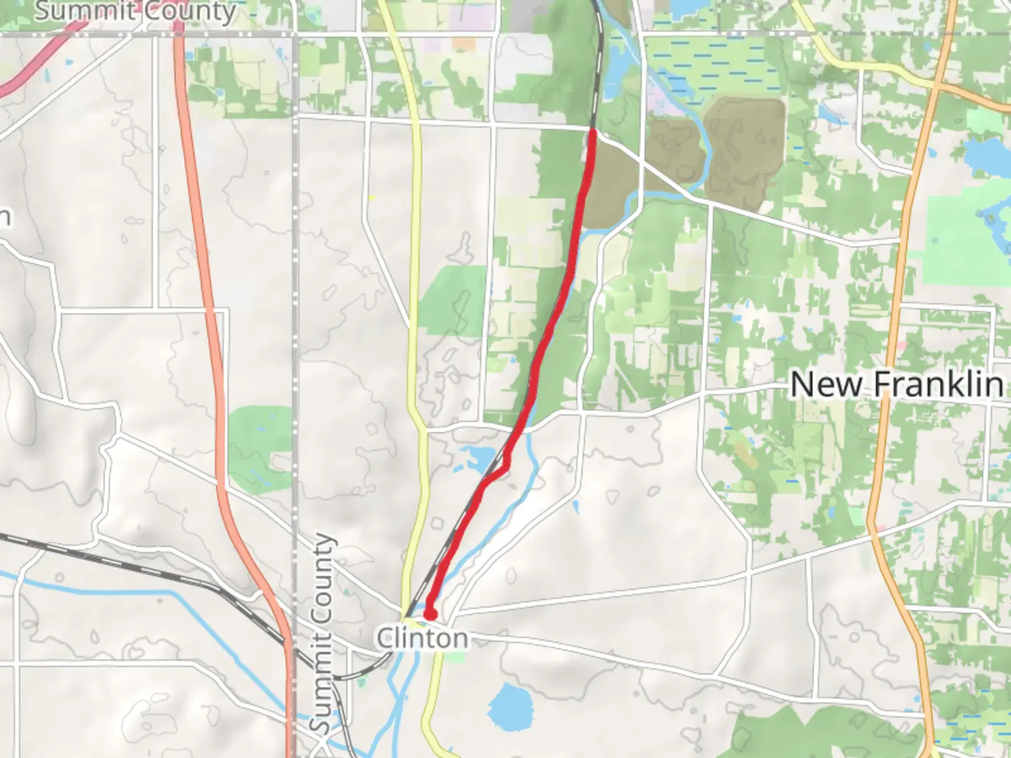 An image depicting the trail Canal Towpath Trail from Clinton and its surrounding area.