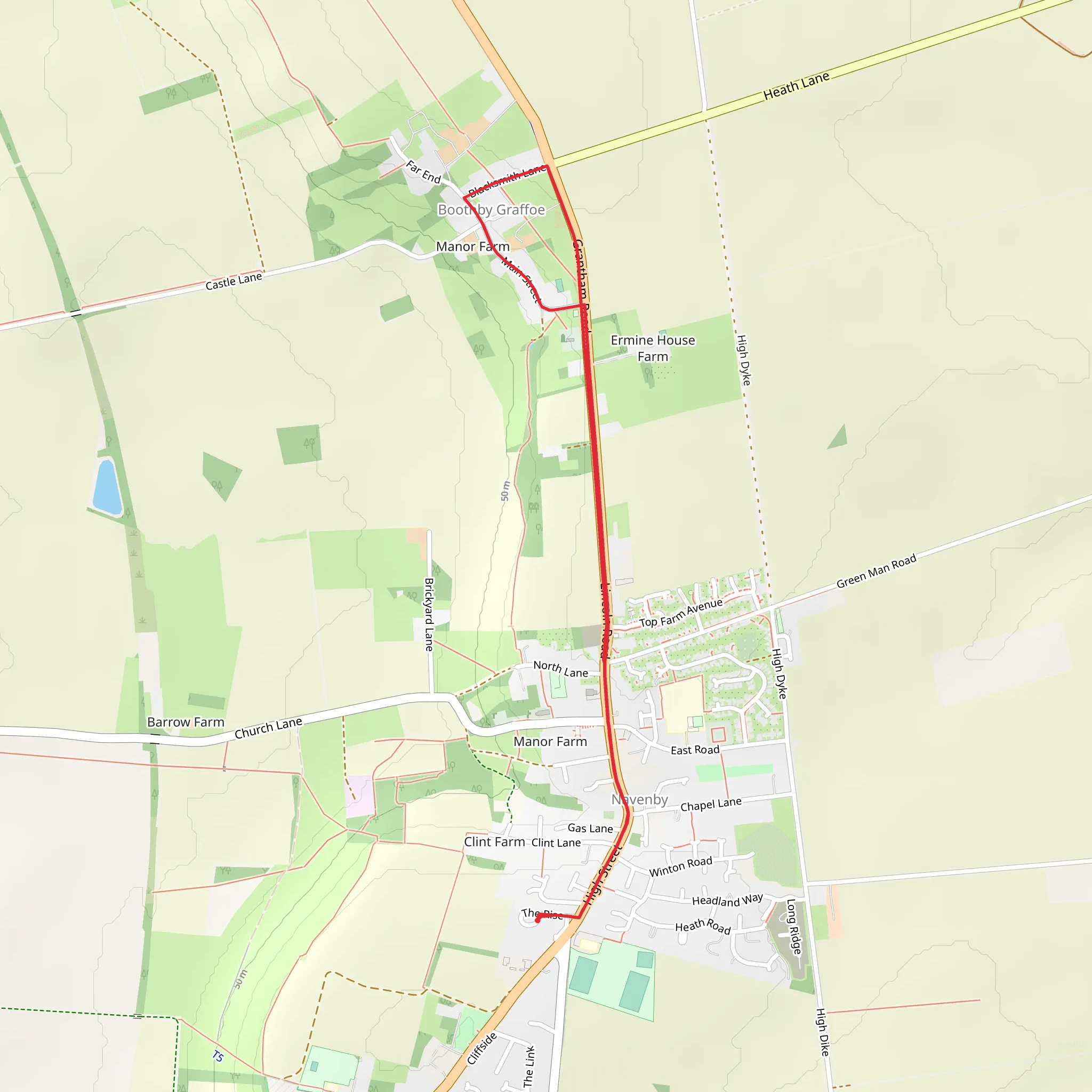 Boothby Graffoe Walk mobile static map