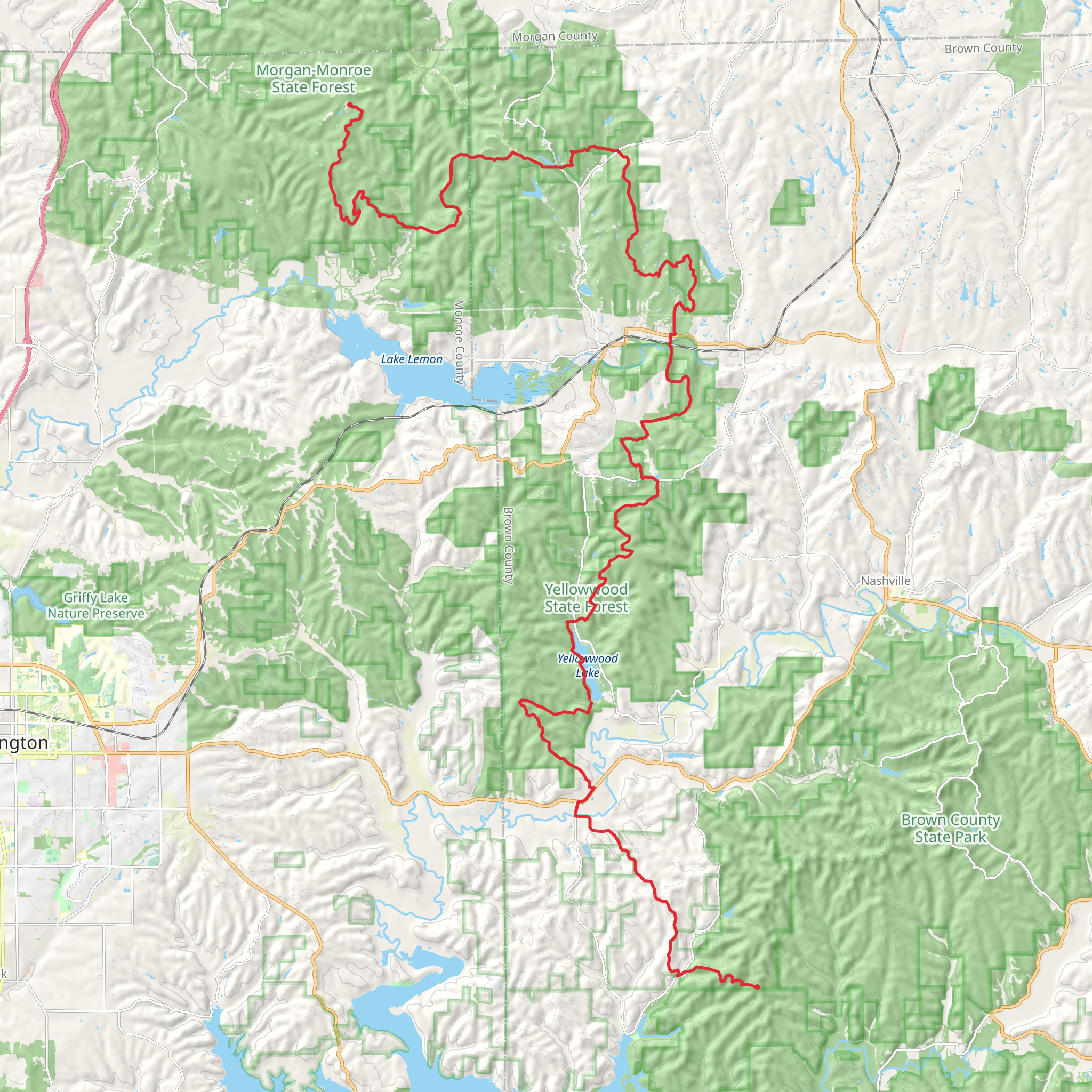 Tecumseh Trail mobile static map