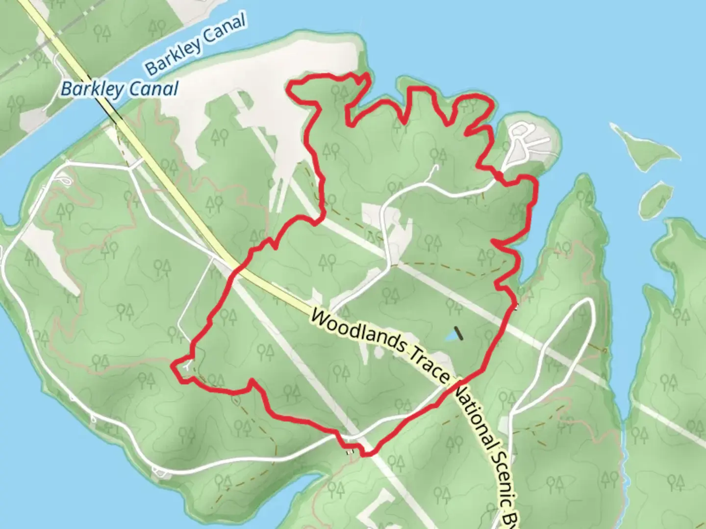 An image depicting the trail Canal Loop Trail - Nickell Branch recreation Area and its surrounding area.