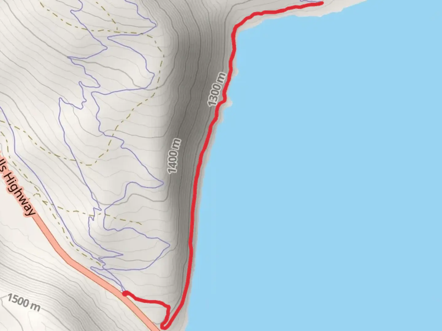 An image depicting the trail Queen of the Lake and its surrounding area.