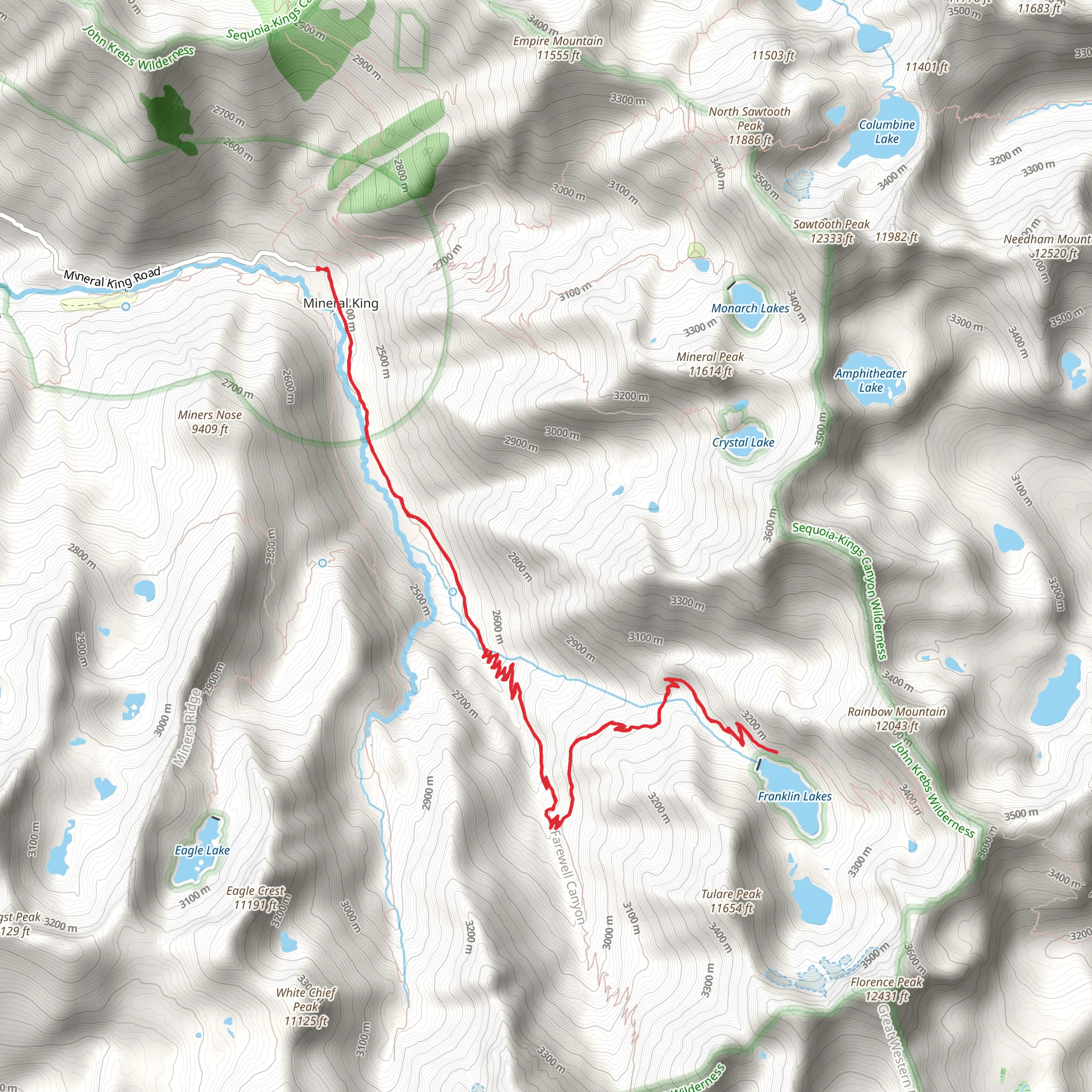 Franklin Lakes Trail mobile static map