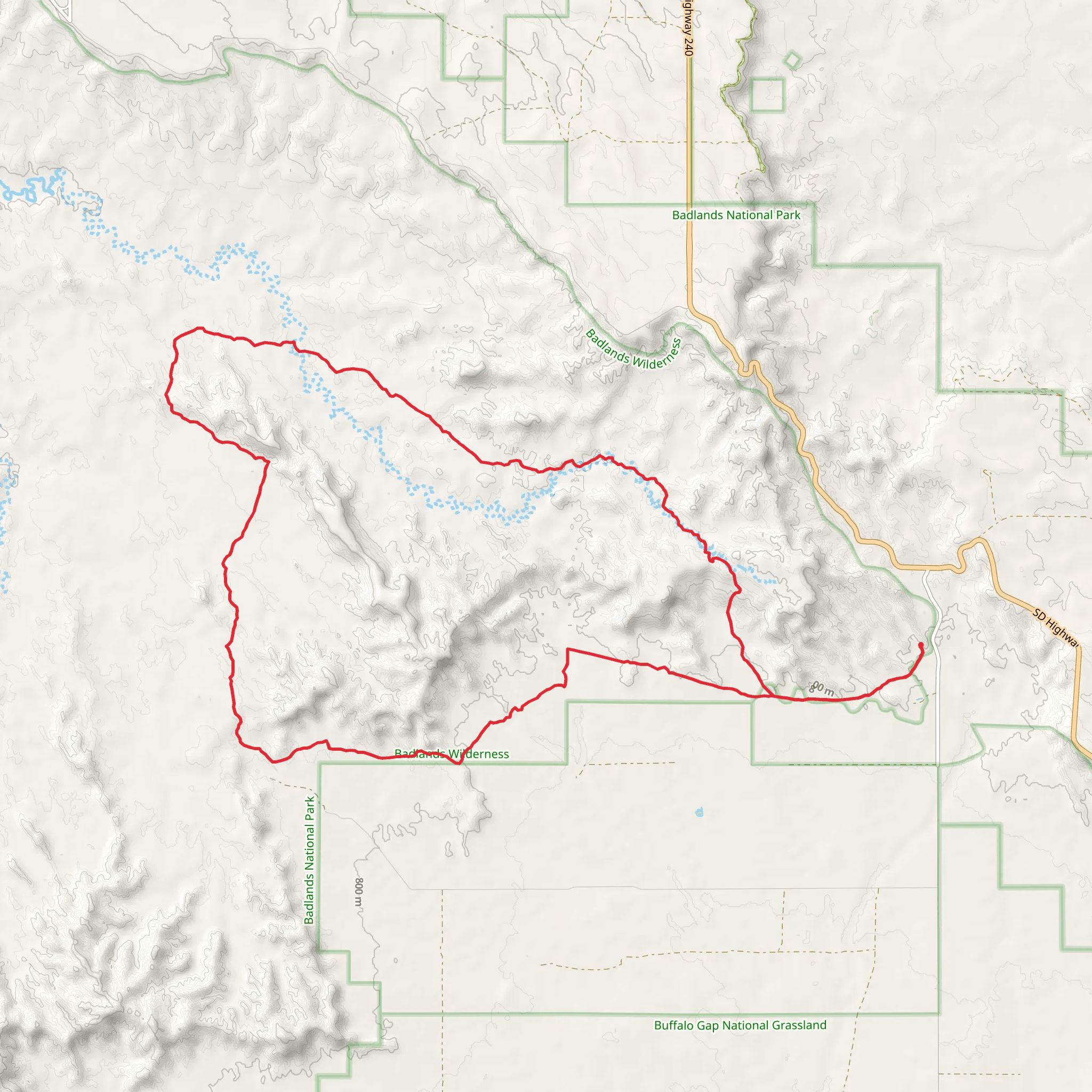 Conata Basin Road Loop - West mobile static map