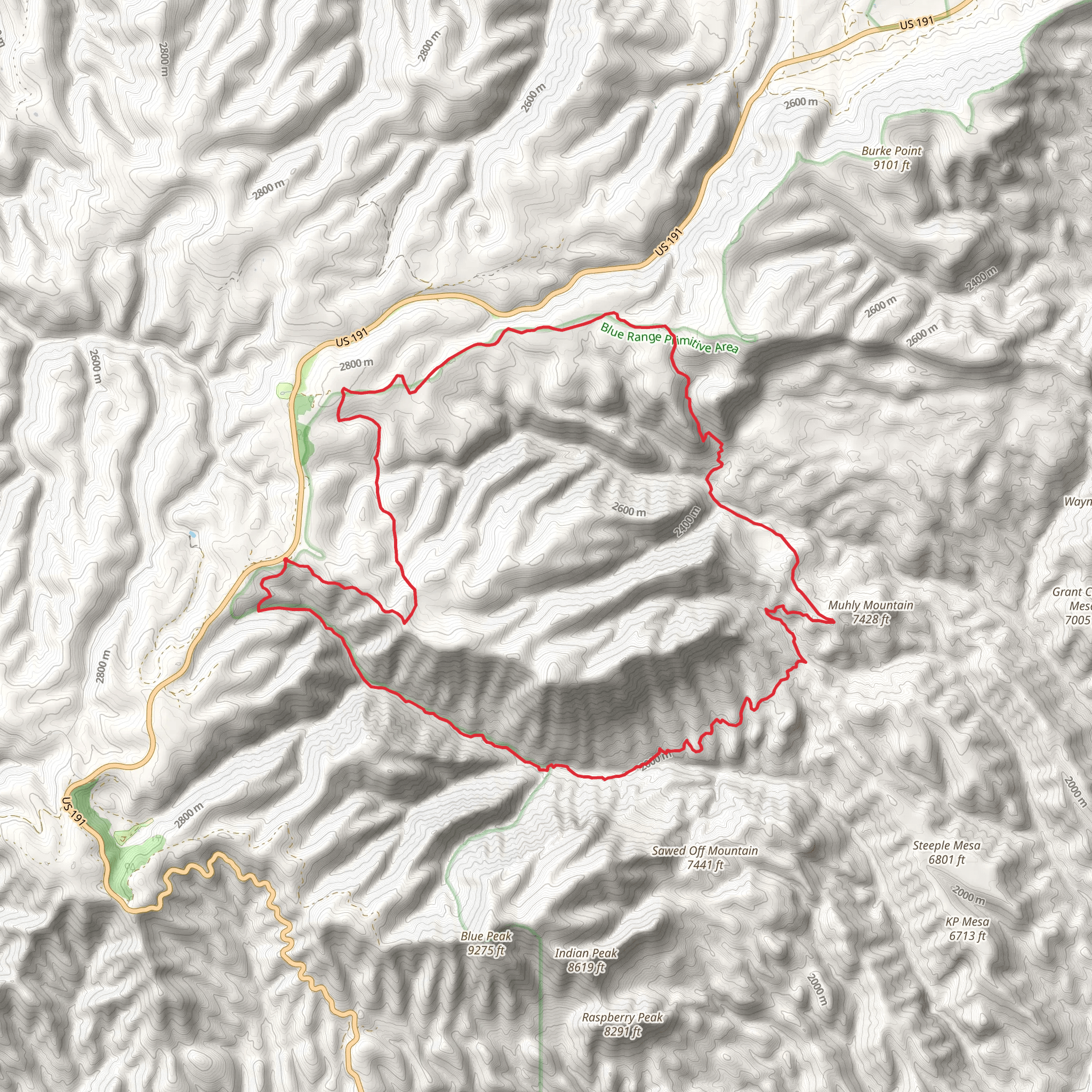 Foote Creek Trail, KP Trail and Paradise Loop Trail mobile static map