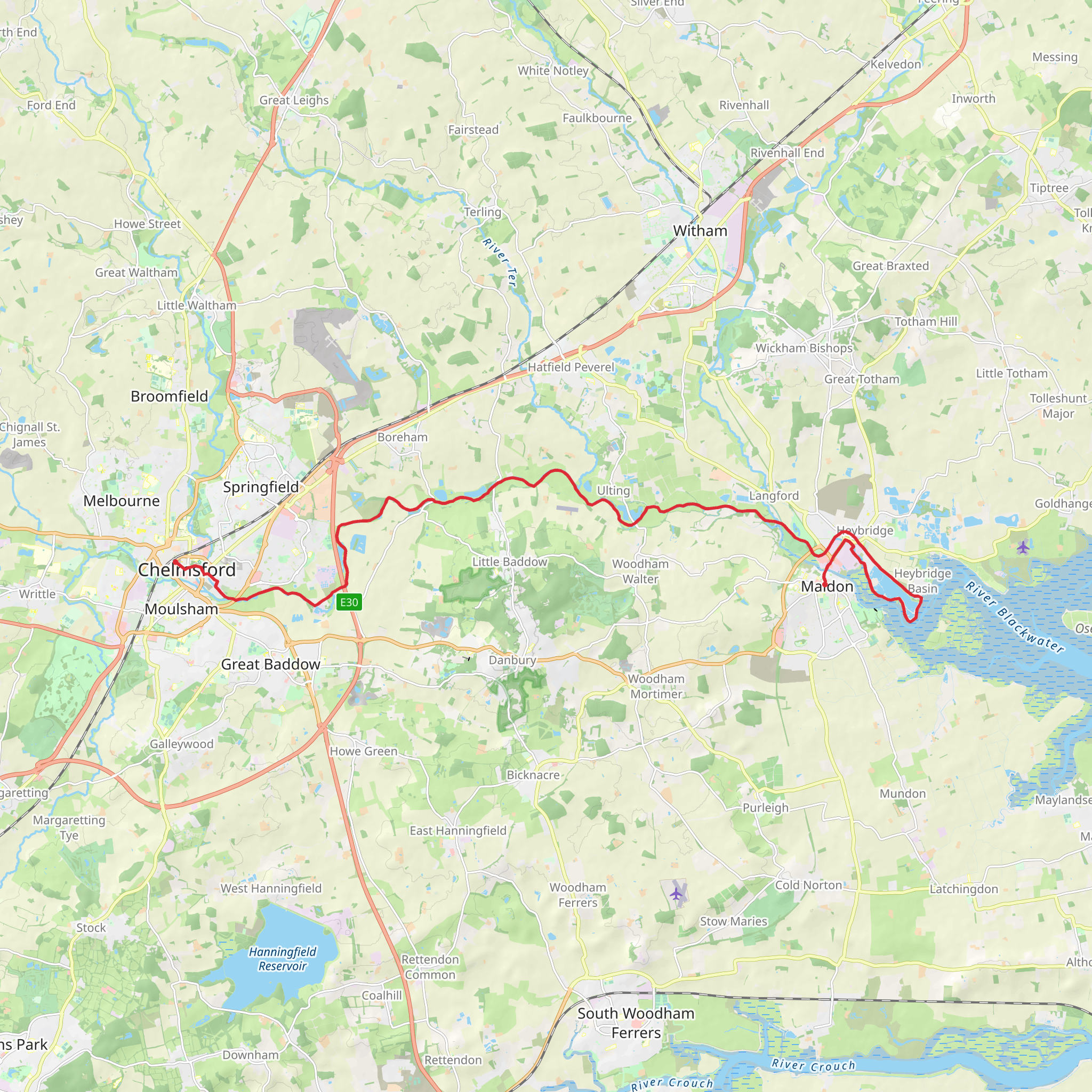 Chelmer and Blackwater Navigation mobile static map