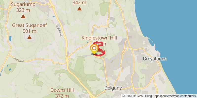 A map preview of the recording Kindlestown Woods .