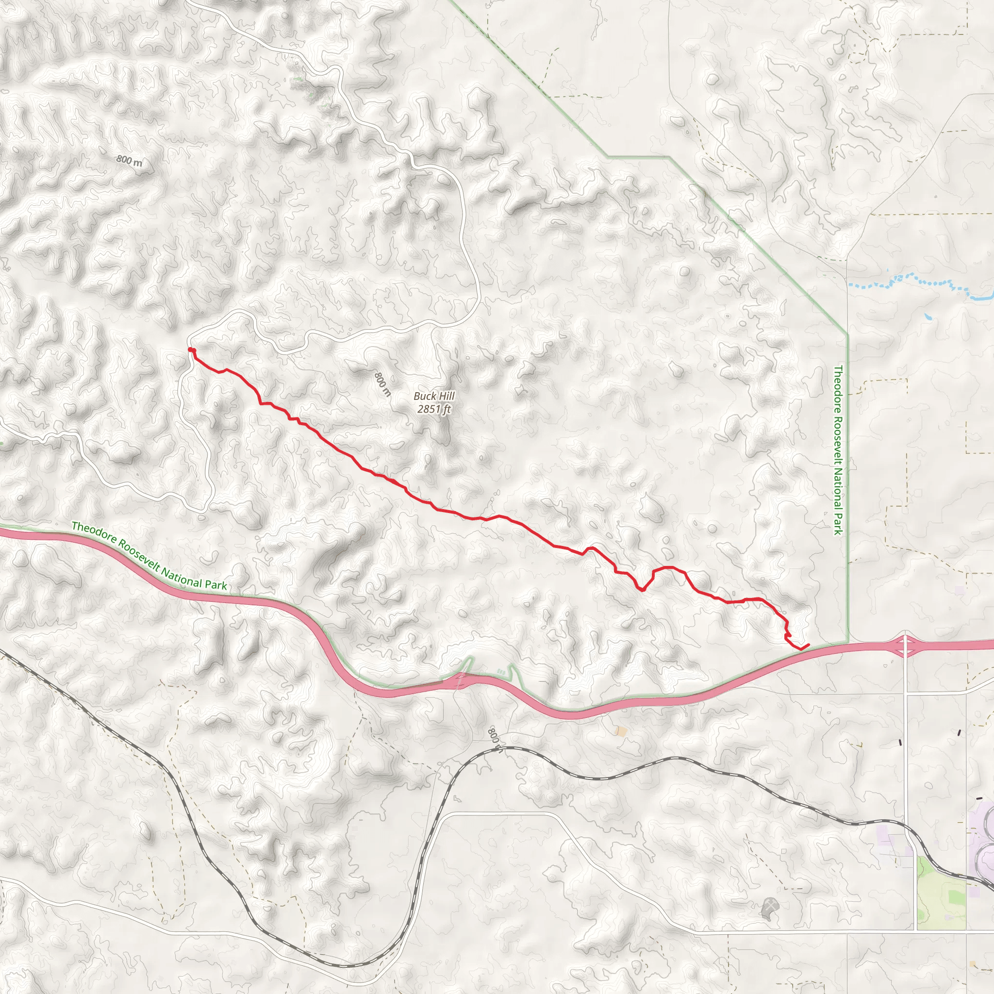 Upper Paddock Creek Trail mobile static map