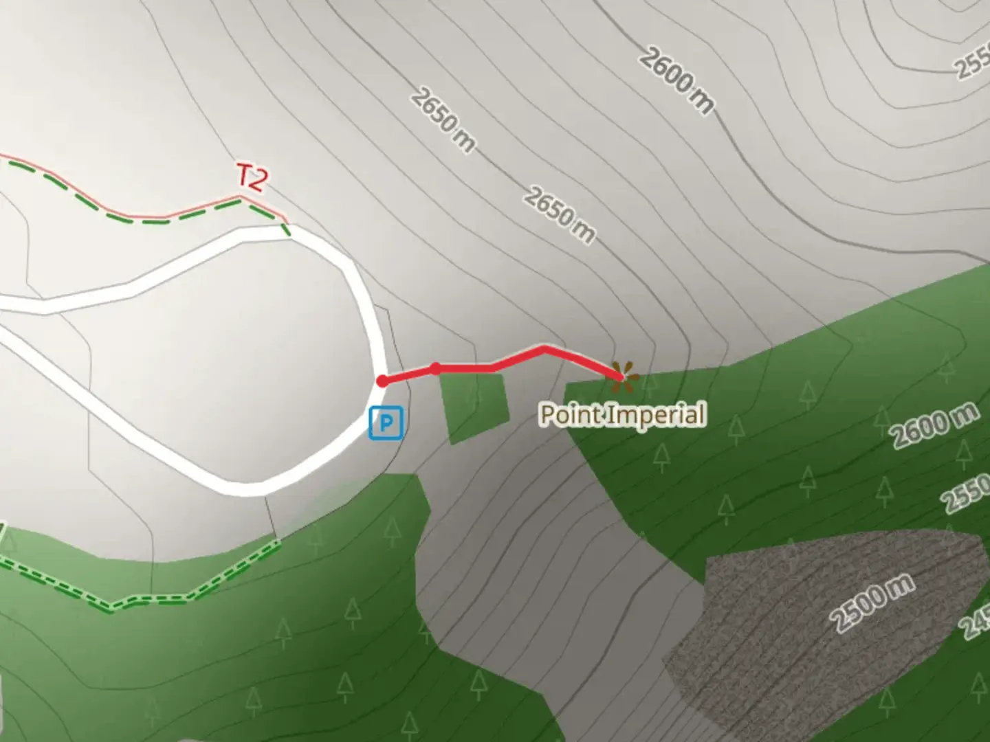 An image depicting the trail Point Imperial and its surrounding area.