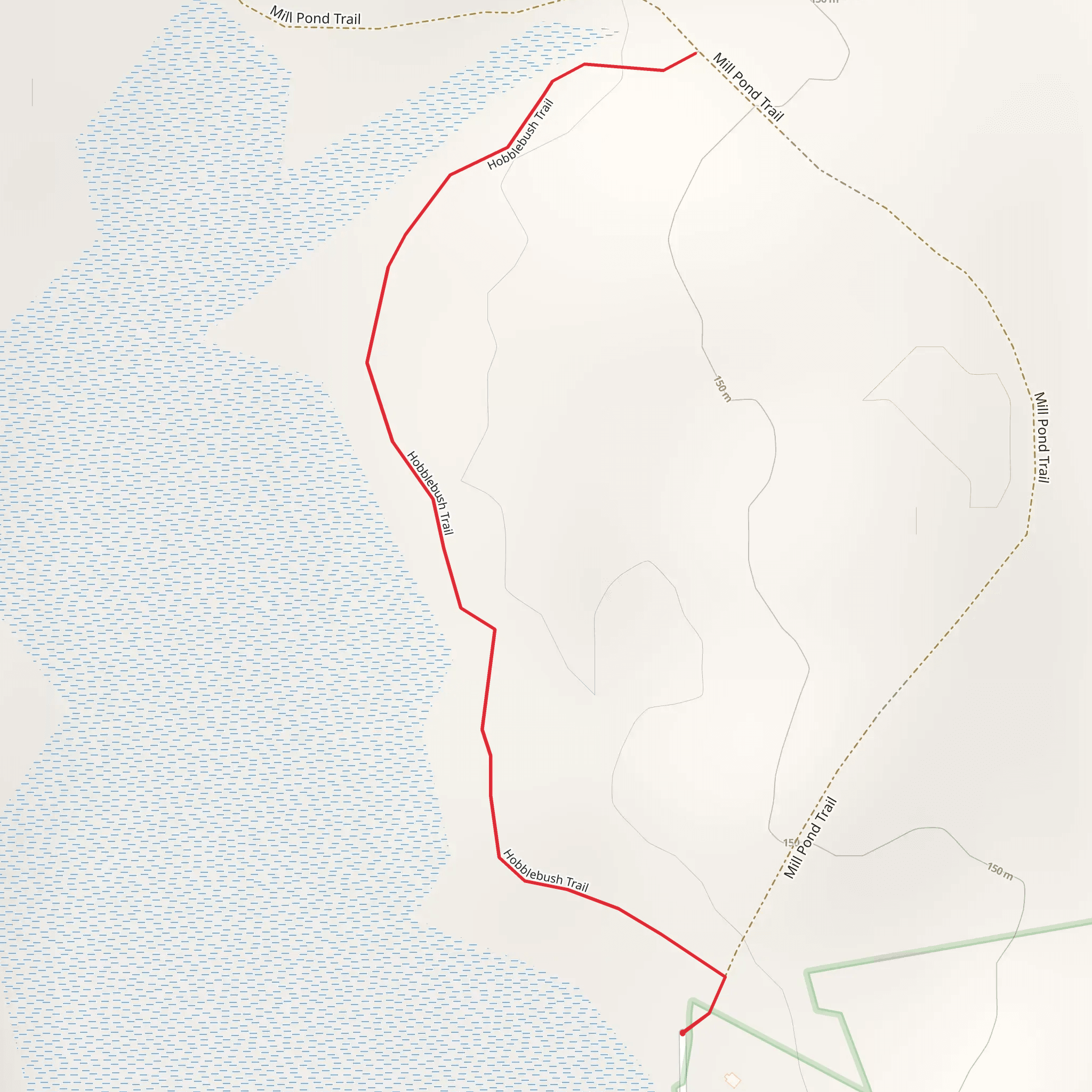 Hobblebush Trail mobile static map